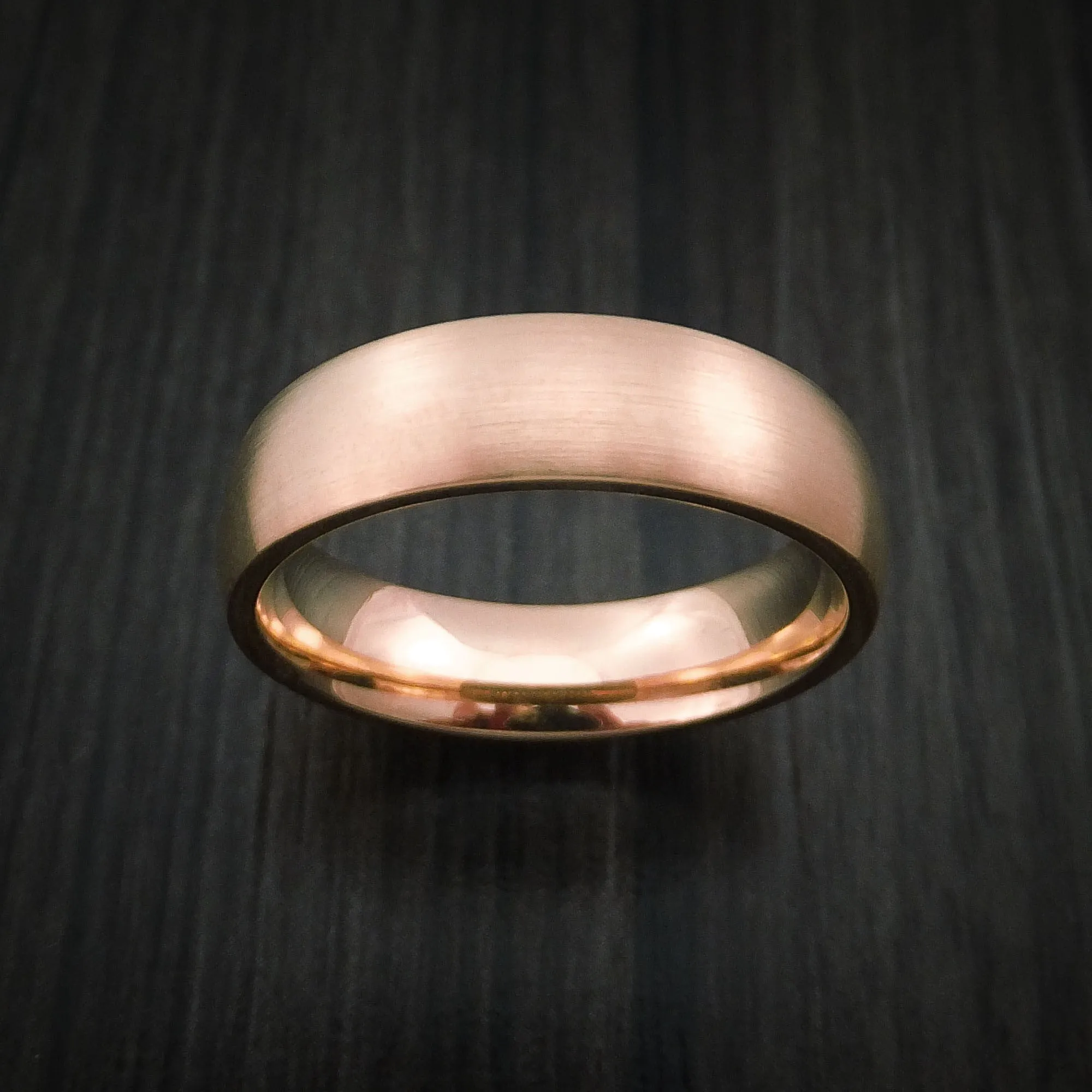 14K Rose Gold Classic Style Wedding Men's Band Custom Made