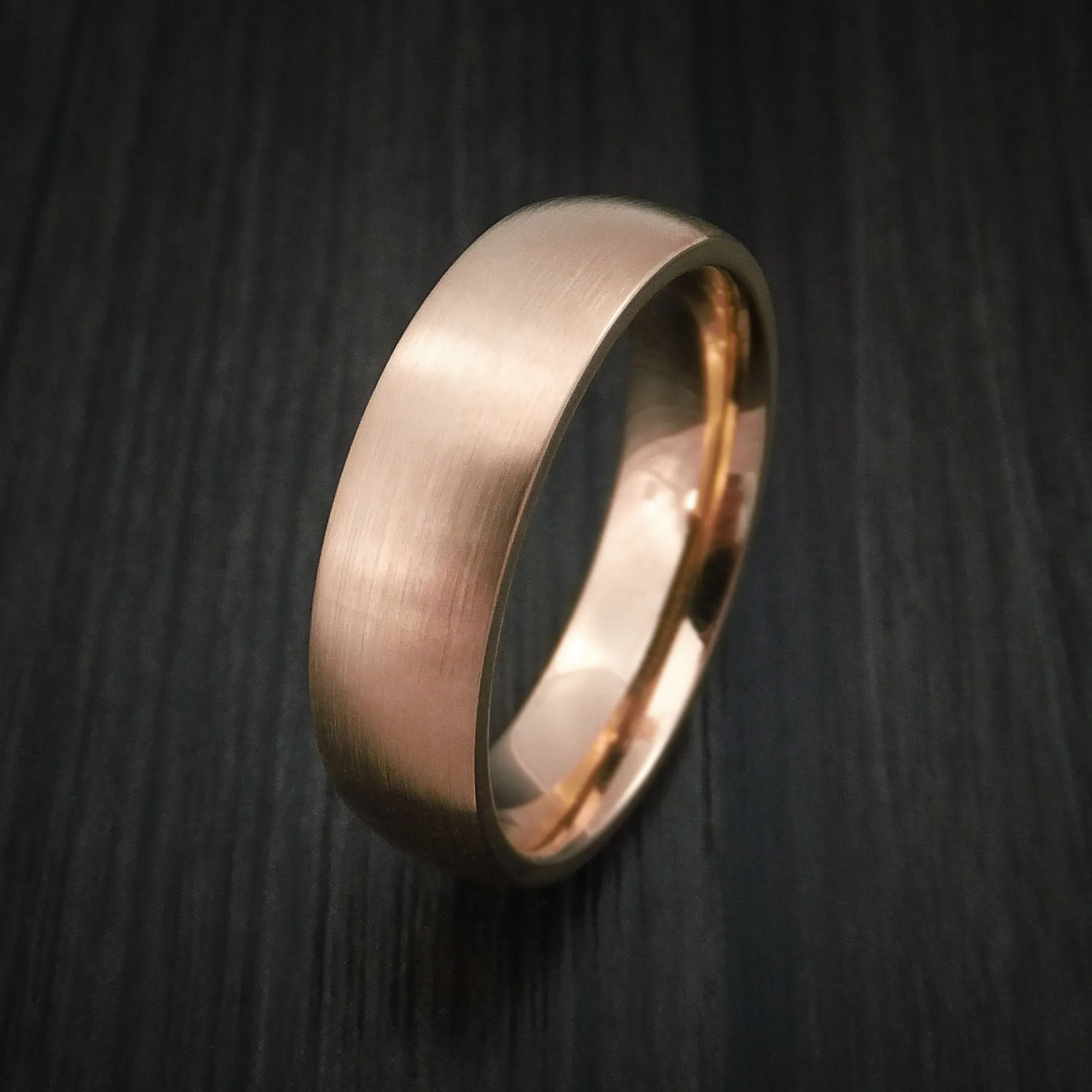 14K Rose Gold Classic Style Wedding Men's Band Custom Made