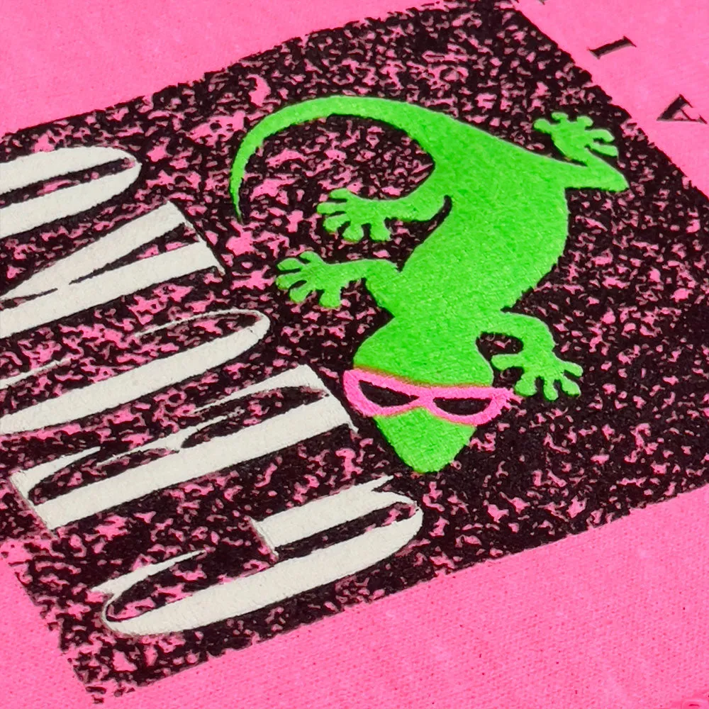 1980's Hot Pink Hoodie - Gecko Marble