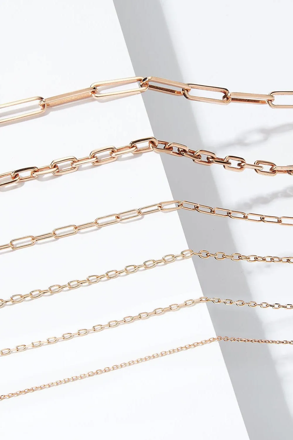 2.10mm Rose Gold Link Necklace - 36"