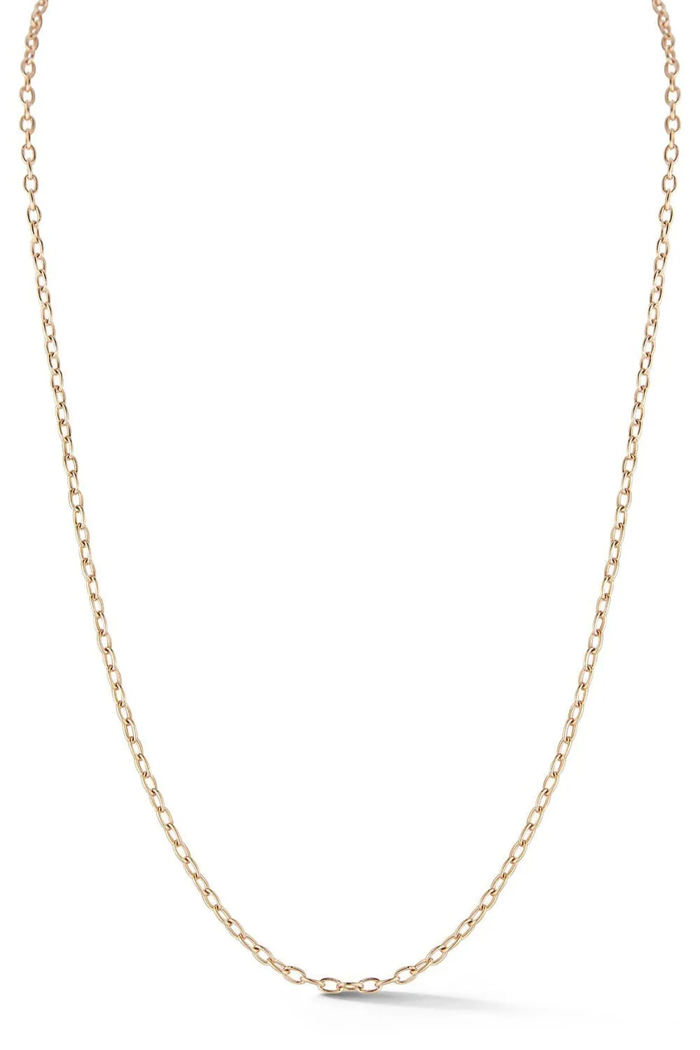 2.10mm Rose Gold Link Necklace - 36"