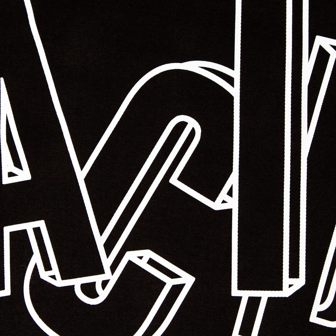 3D Acid Letter Front Print - Tshirt - Black