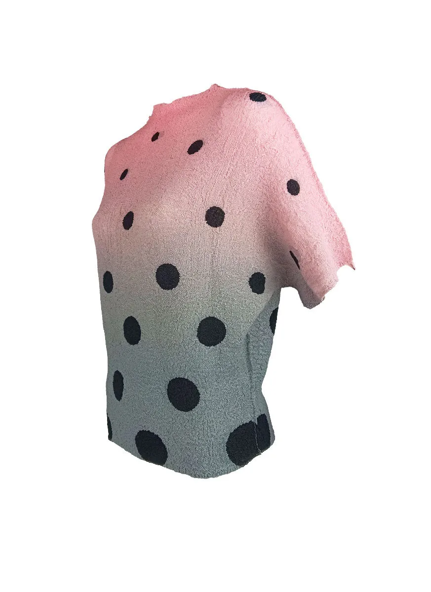 4240032 Polka Dot Pleated Top *Pink