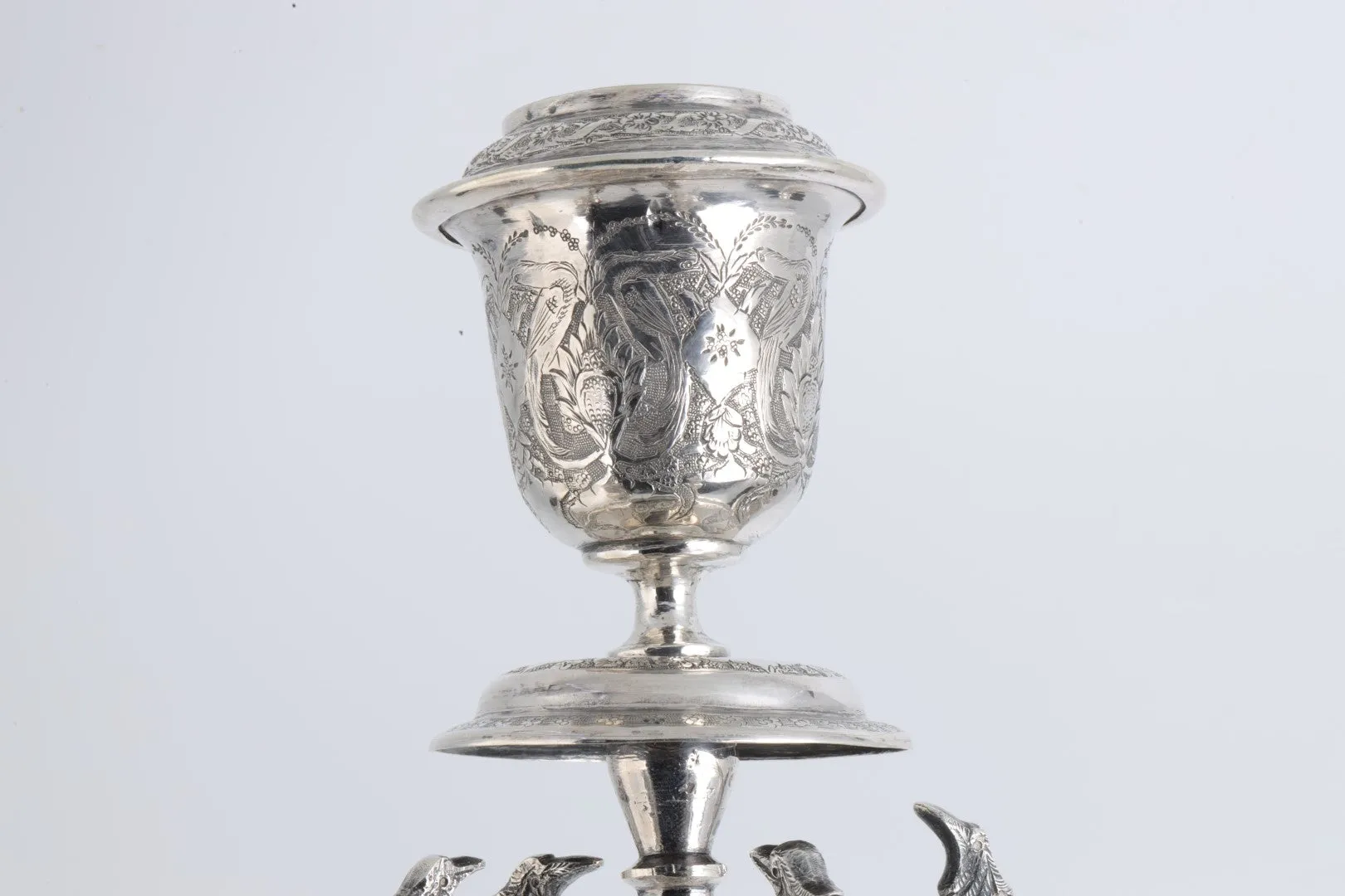 925 Silver Vartan A.O. Persian Large Candelabra Set of 2 (4,400.00g.)