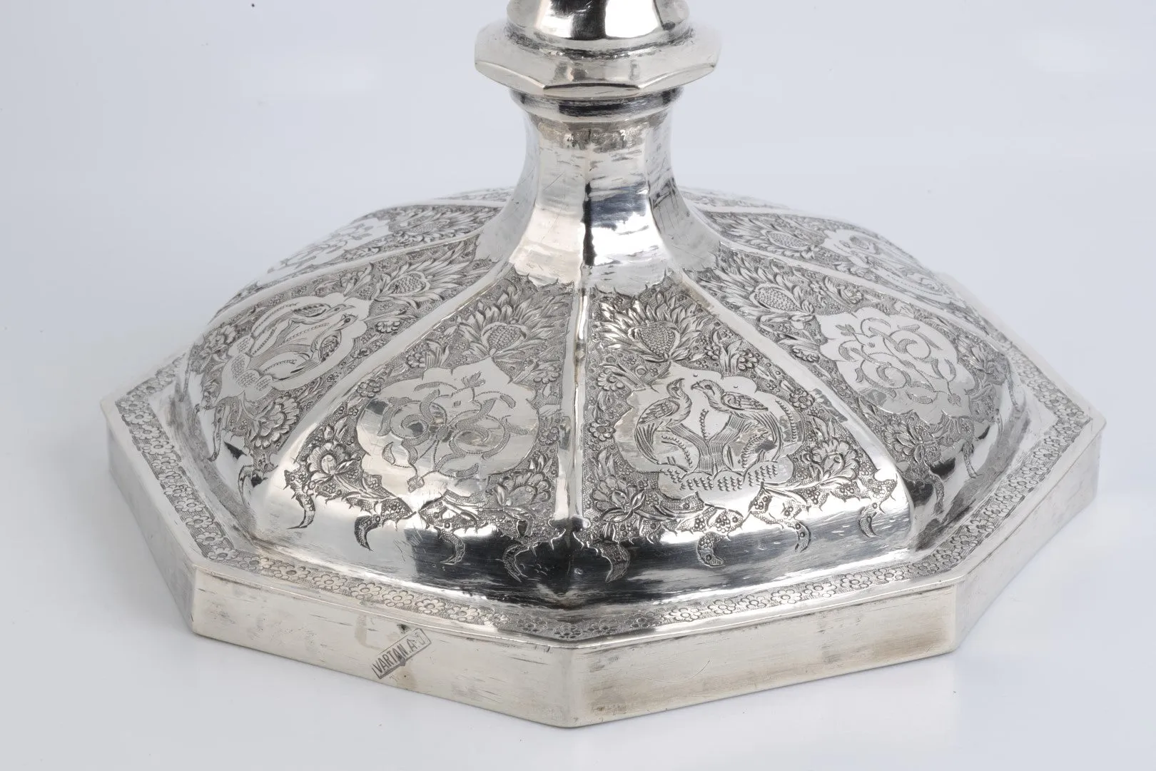 925 Silver Vartan A.O. Persian Large Candelabra Set of 2 (4,400.00g.)