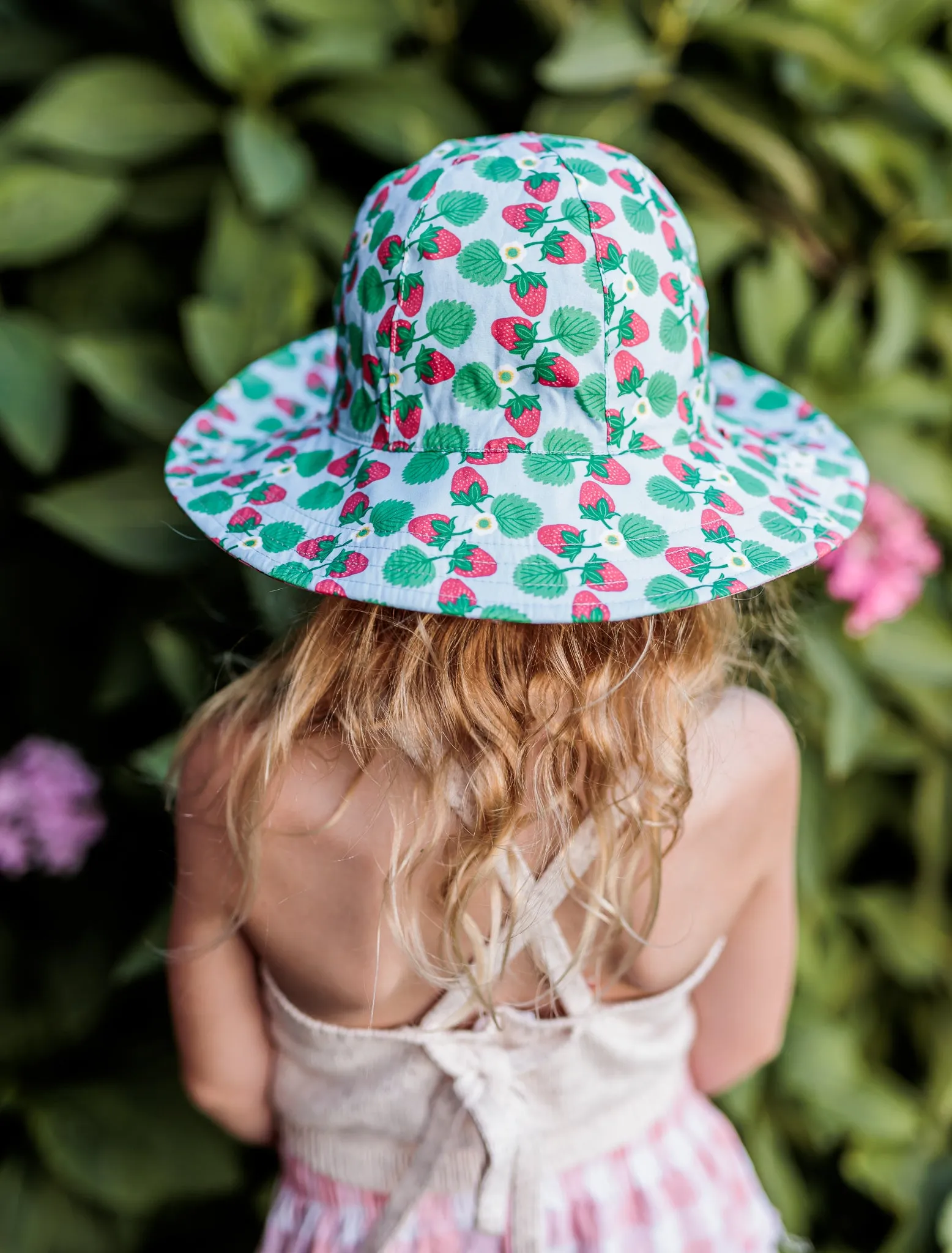 Acorn Wide Brim Reversible Sunhat - Strawberry