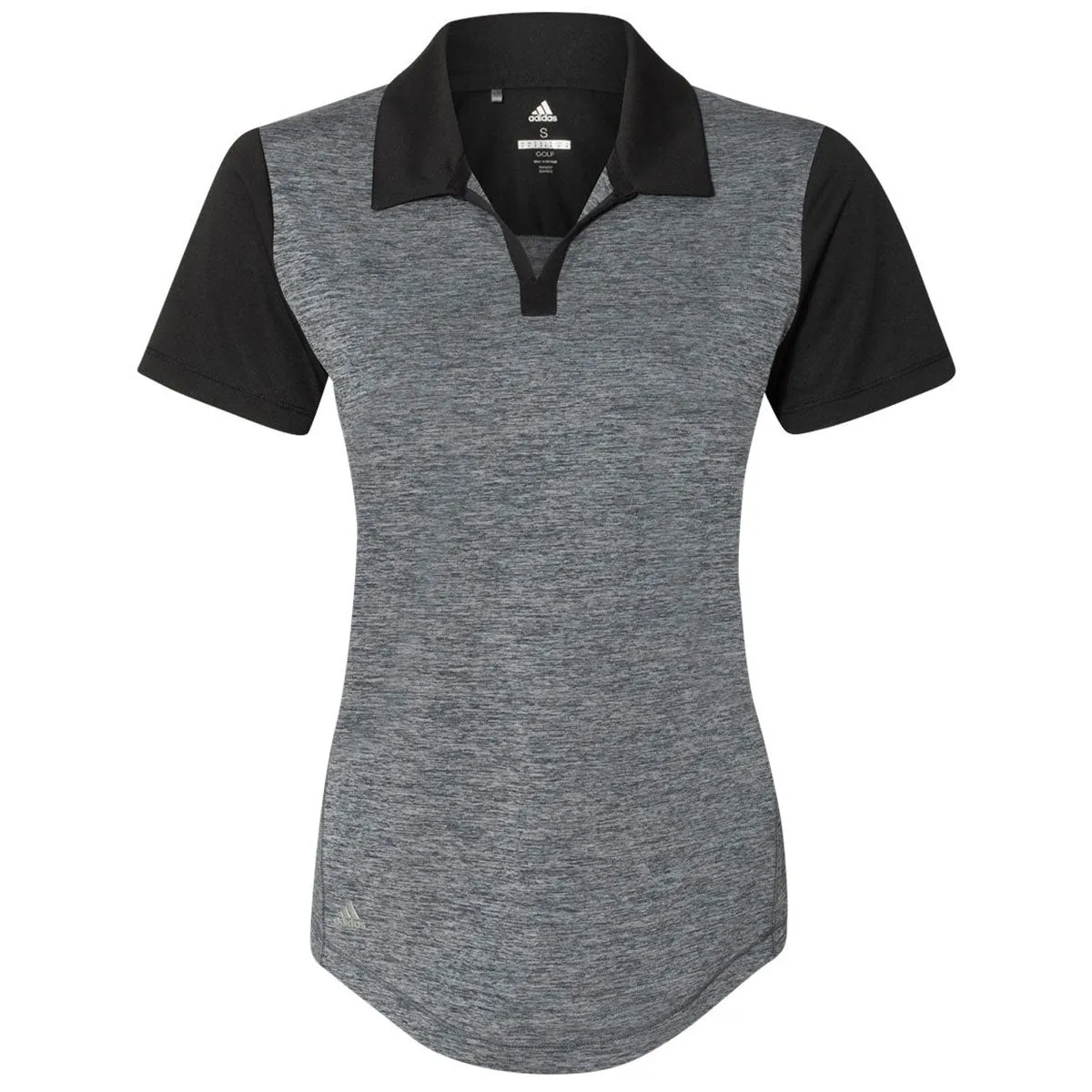 adidas Golf Women's Lead Heather/Black Heather Block Sport Shirt