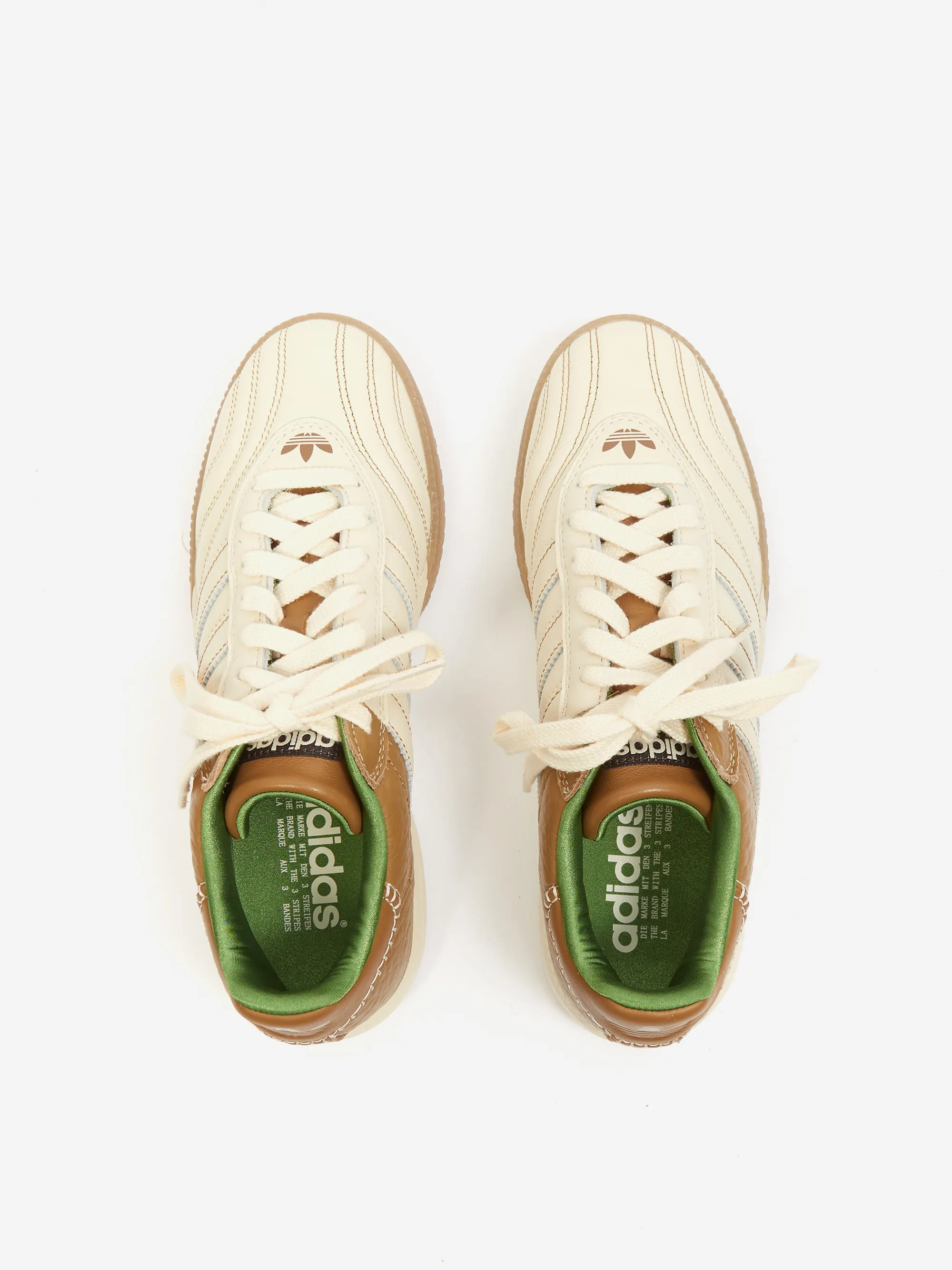 Adidas x Wales Bonner Samba Millennium - Wonder White/ Raw Desert/Crew Green