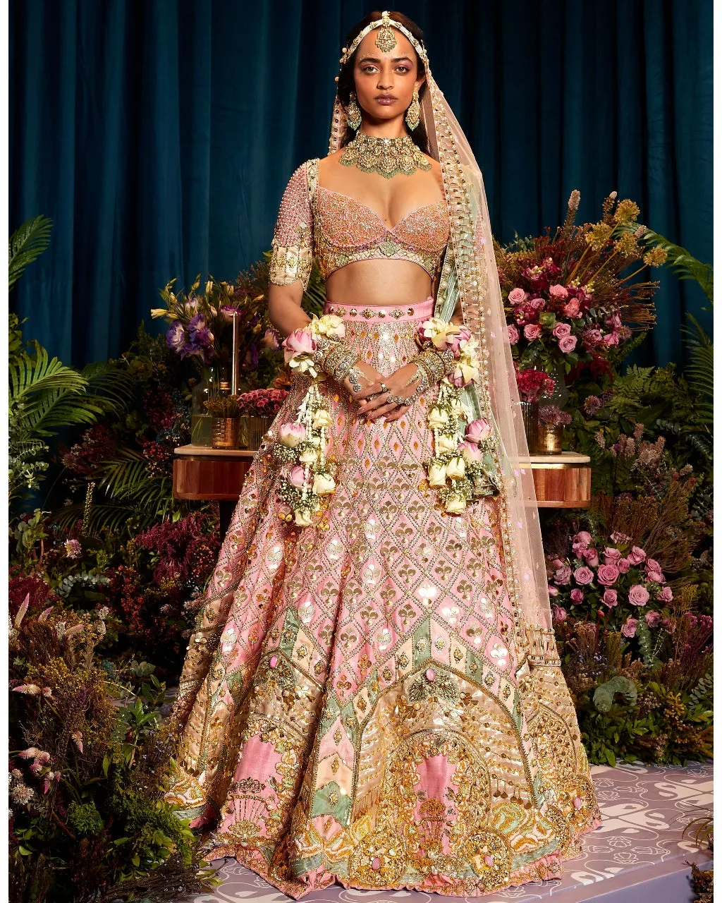 Alice - Baby Pink Royal Carriage Lehenga Set