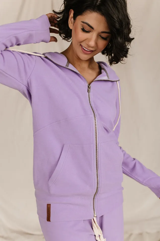 Ampersand Avenue Fullzip Sweatshirt Performance Fleece - Wisteria