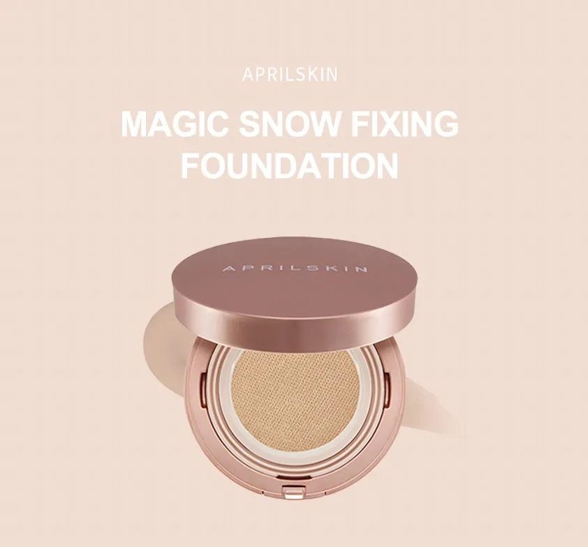 APRILSKIN MAGIC SNOW FIXING FOUNDATION Korean Cosmetics Womens Make up