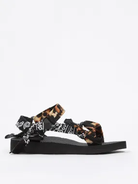 Arizona Love Trekky Leo Bandana Sandal - Leopard/Black