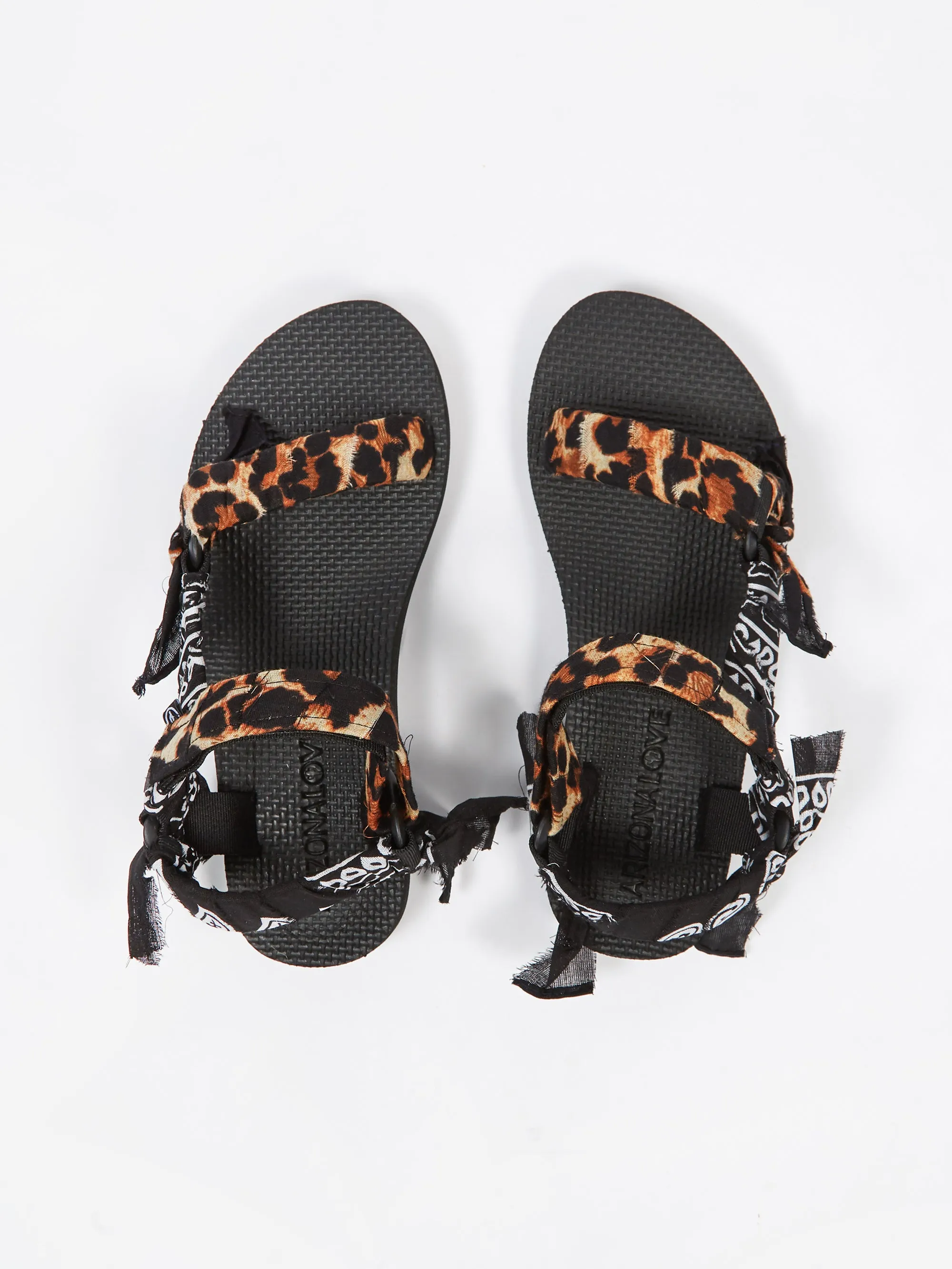 Arizona Love Trekky Leo Bandana Sandal - Leopard/Black