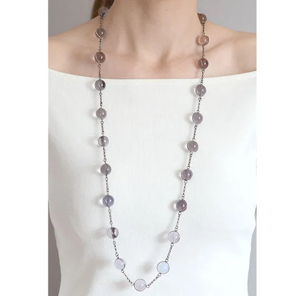 Art Deco Sterling Lavender "Pools of Light" Necklace