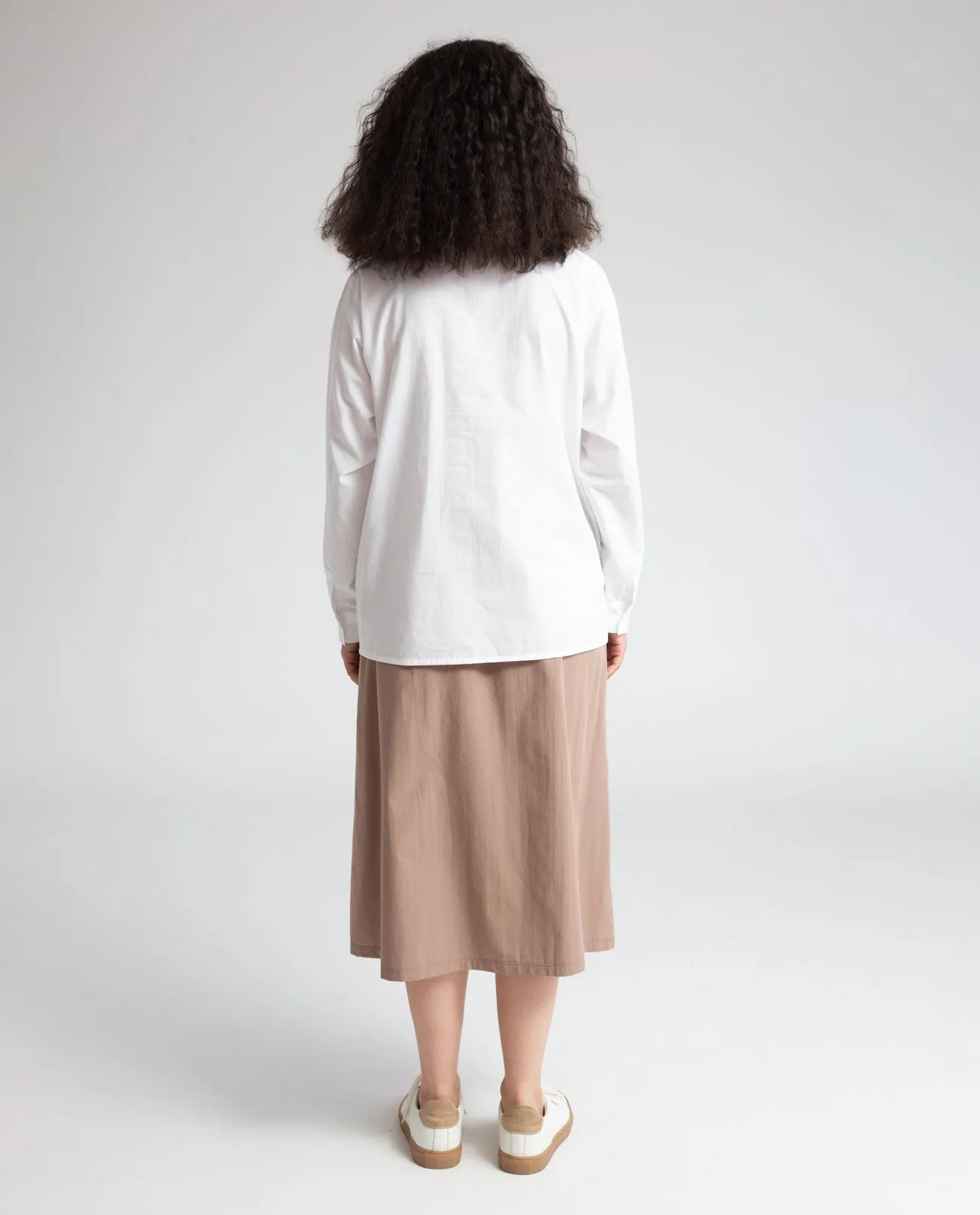 Ashley Organic Cotton Skirt In Mocha