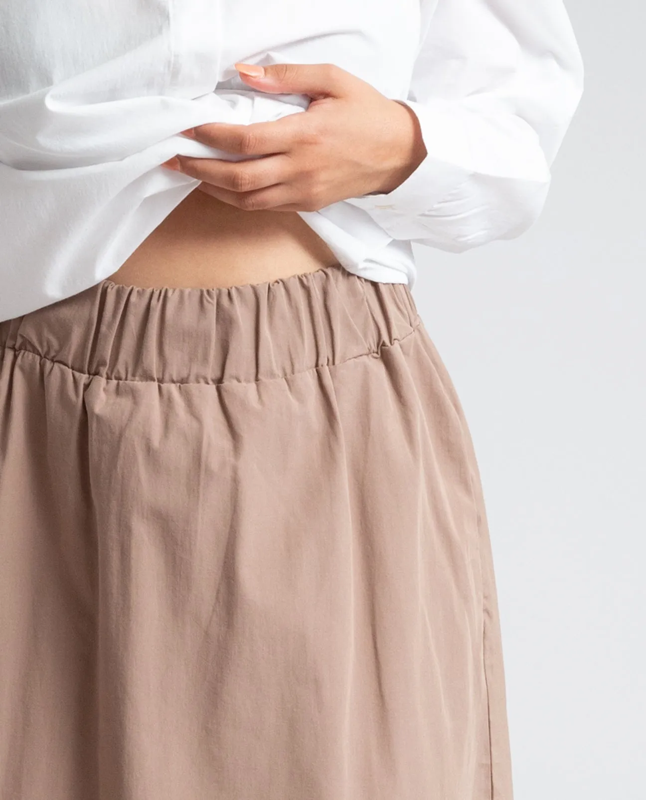 Ashley Organic Cotton Skirt In Mocha