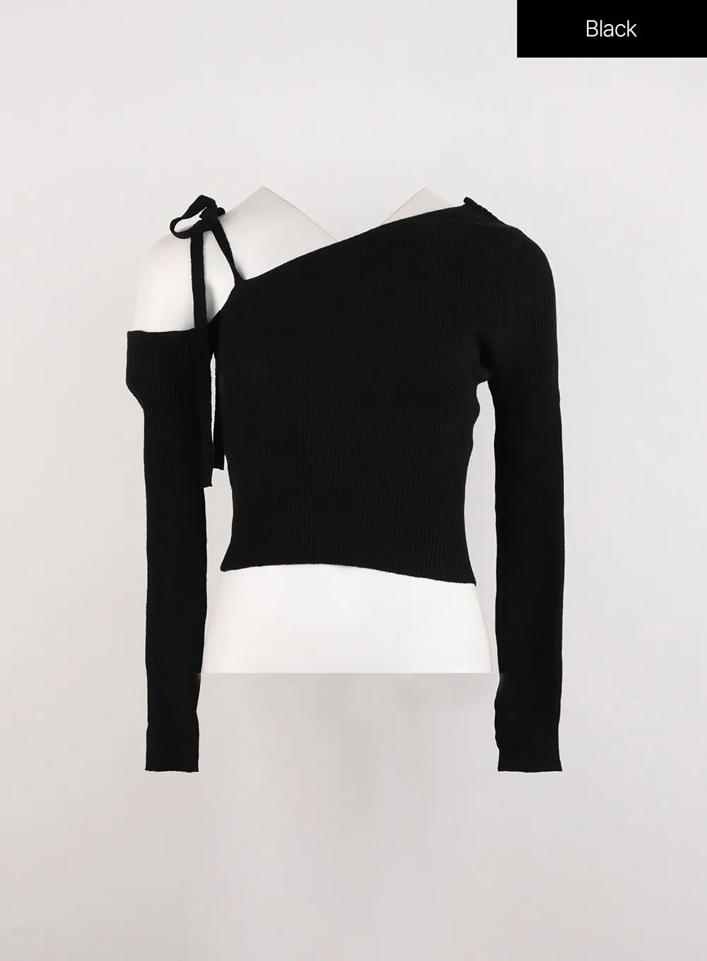 Asymmetrical Shoulder Knit Top ID306