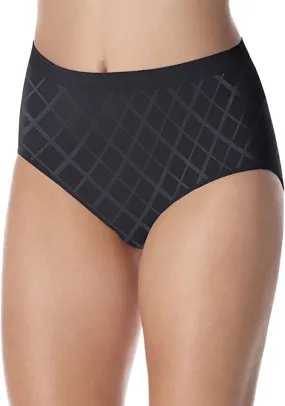 Bali Women's Comfort Revolution Seamless Brief Panty, Black, 6/7