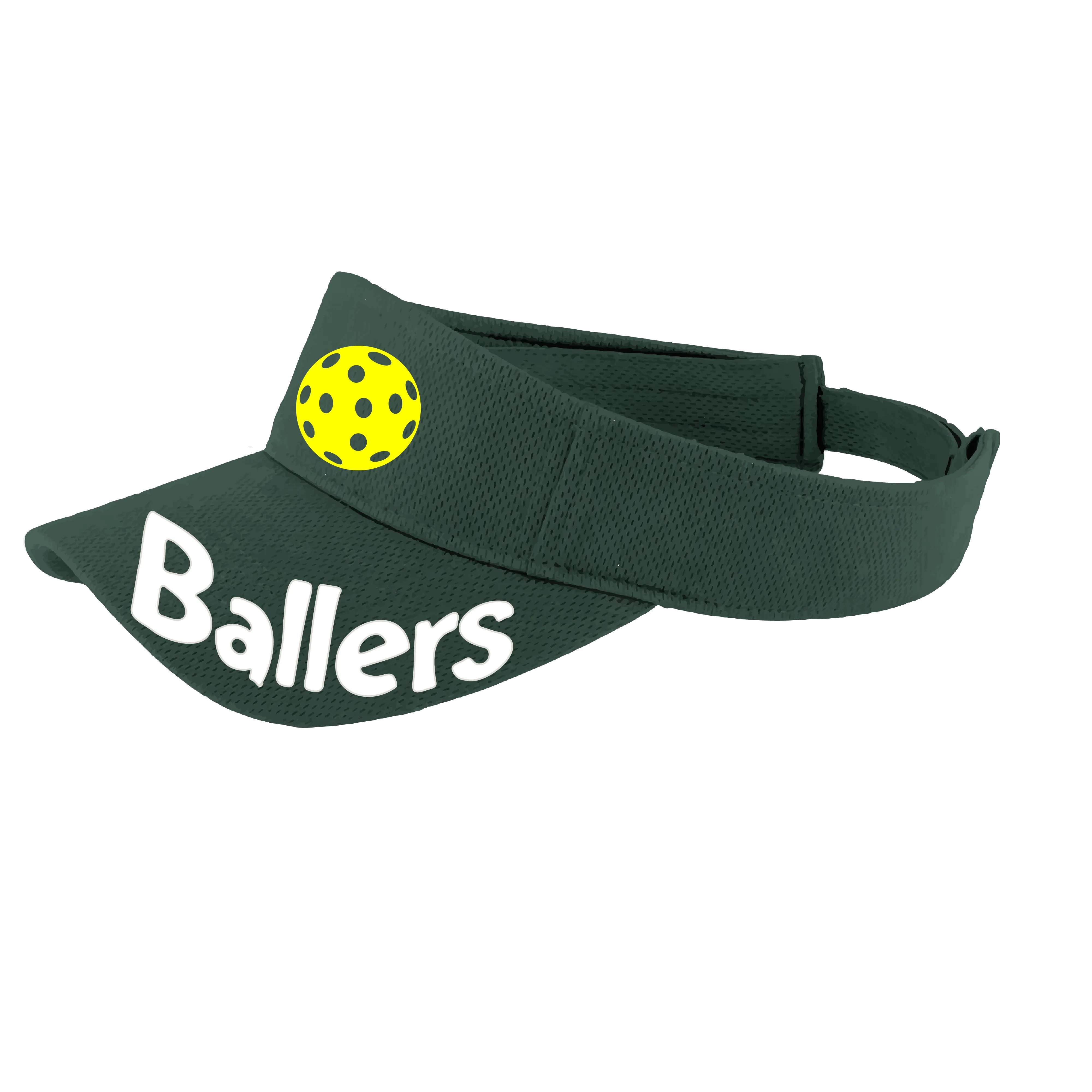 Ballers With Pickleballs (Customizable) | Pickleball Visors | Moisture Wicking 100% Polyester