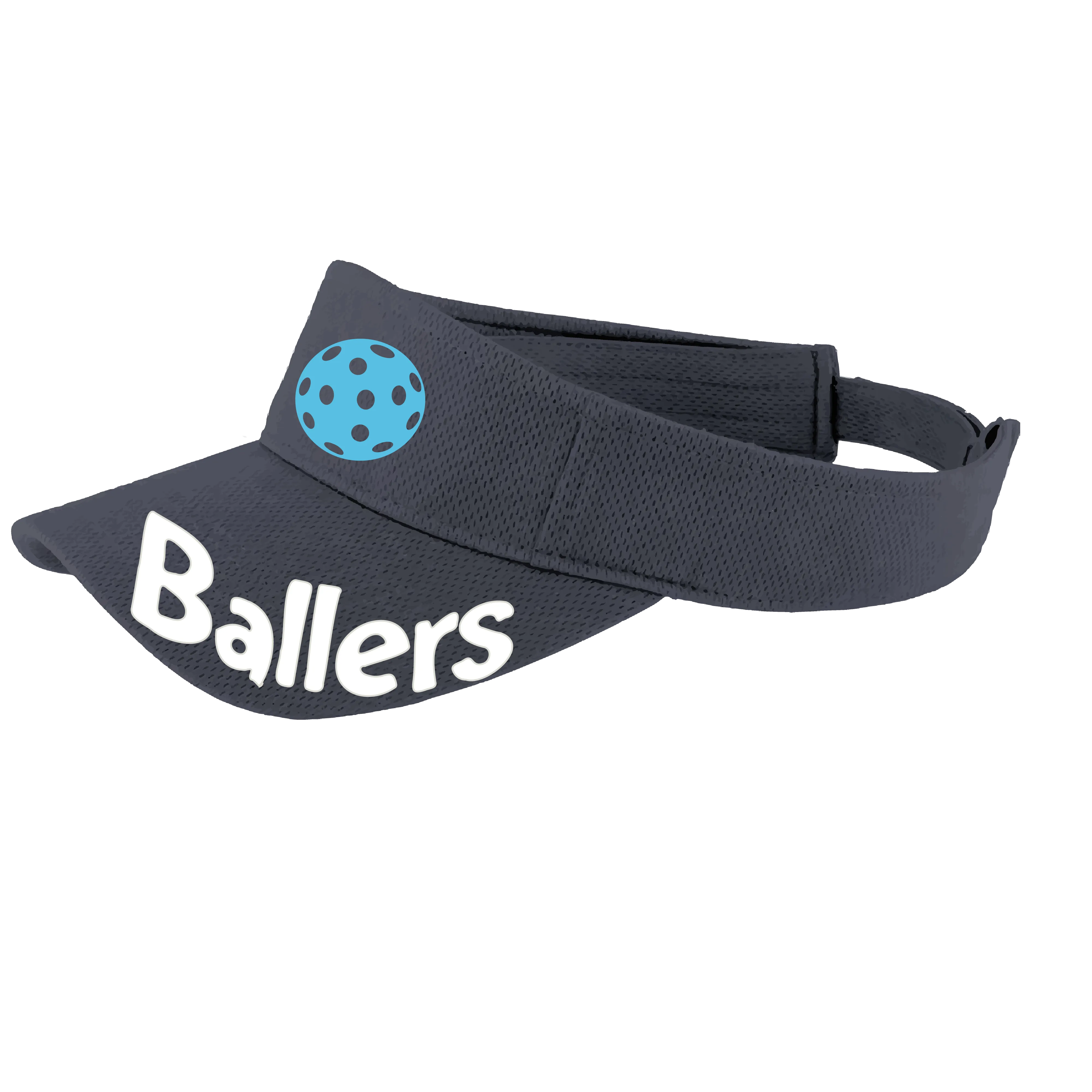 Ballers With Pickleballs (Customizable) | Pickleball Visors | Moisture Wicking 100% Polyester