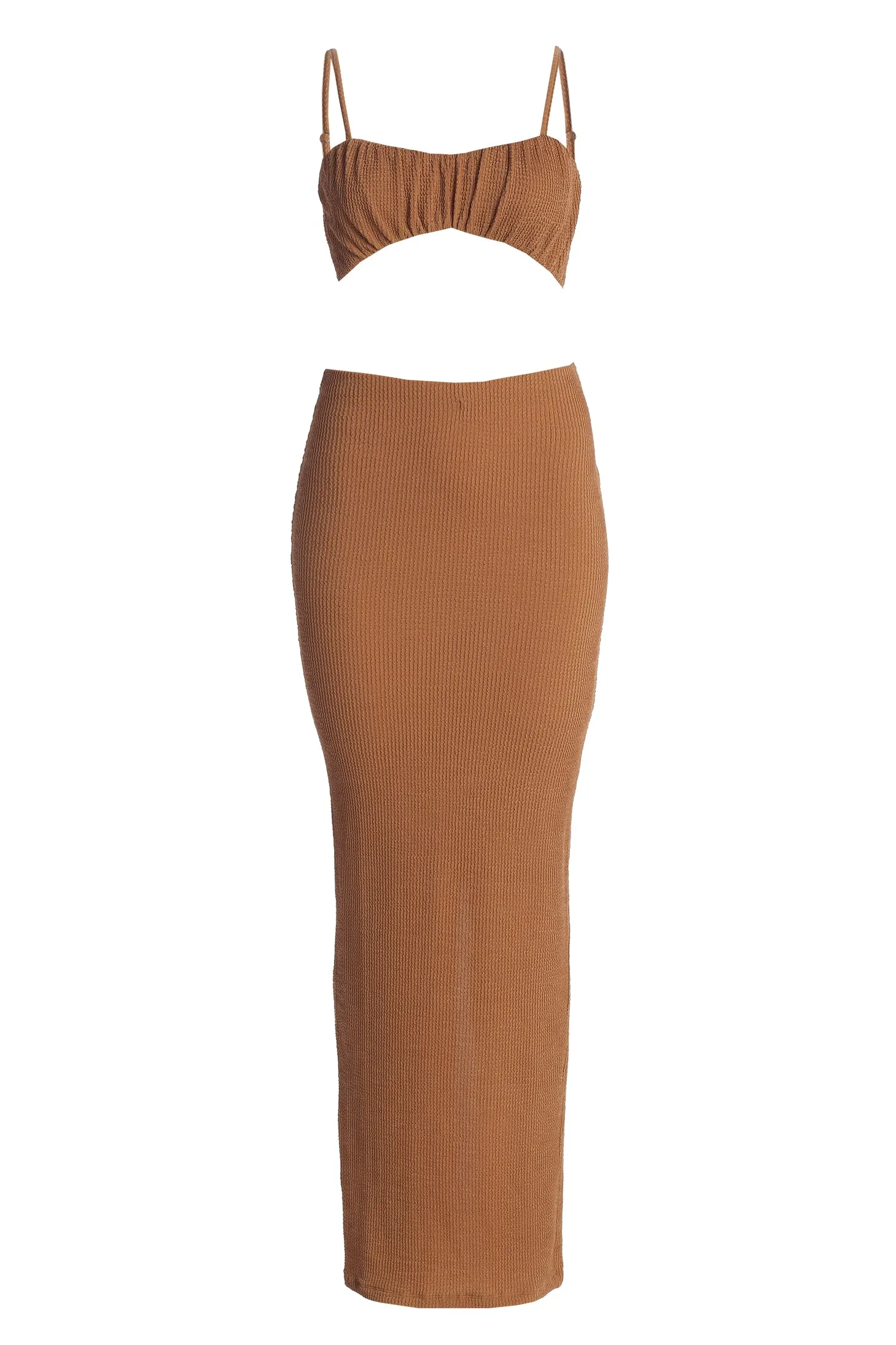 Beige Fiji 2-Piece Skirt Set