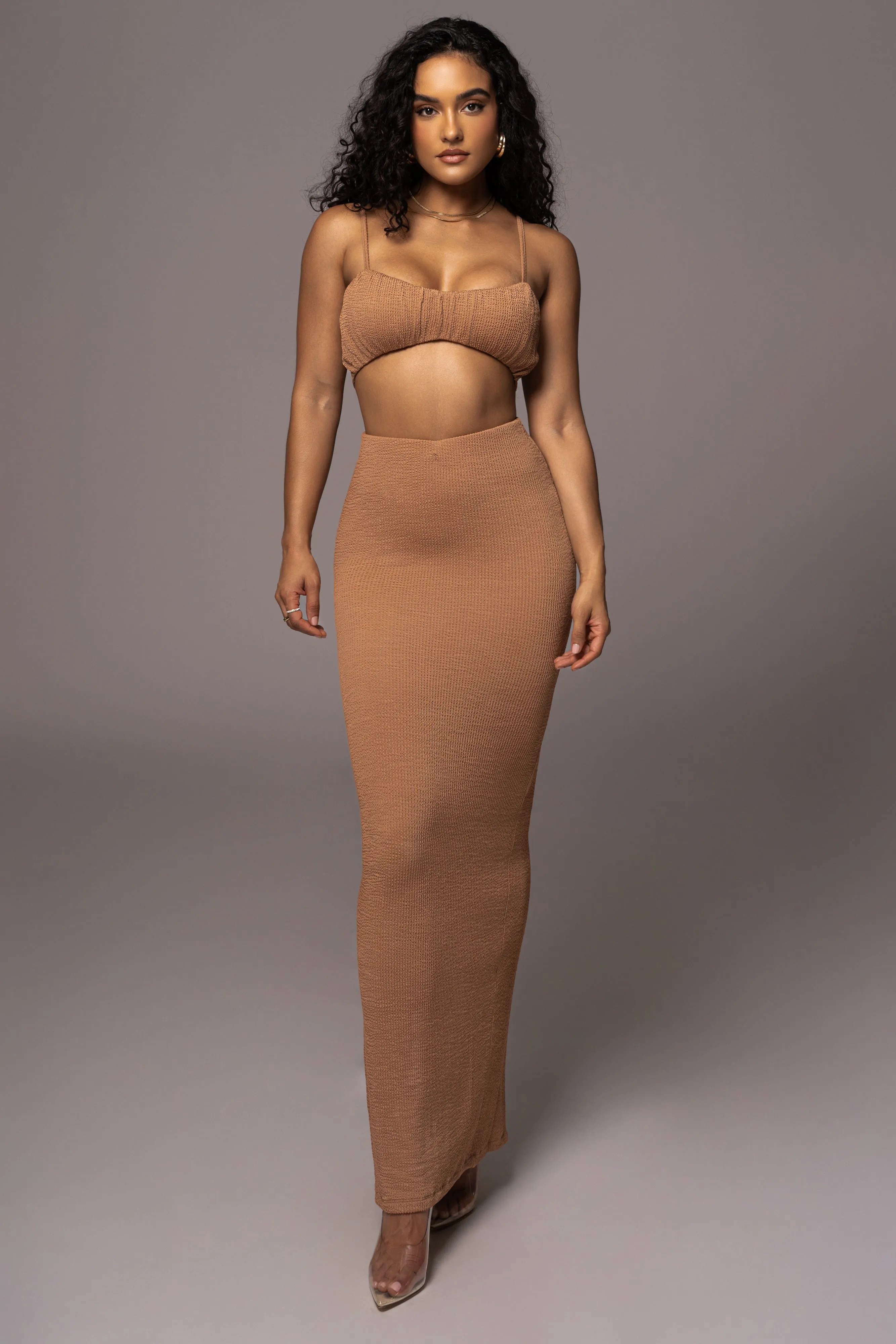 Beige Fiji 2-Piece Skirt Set