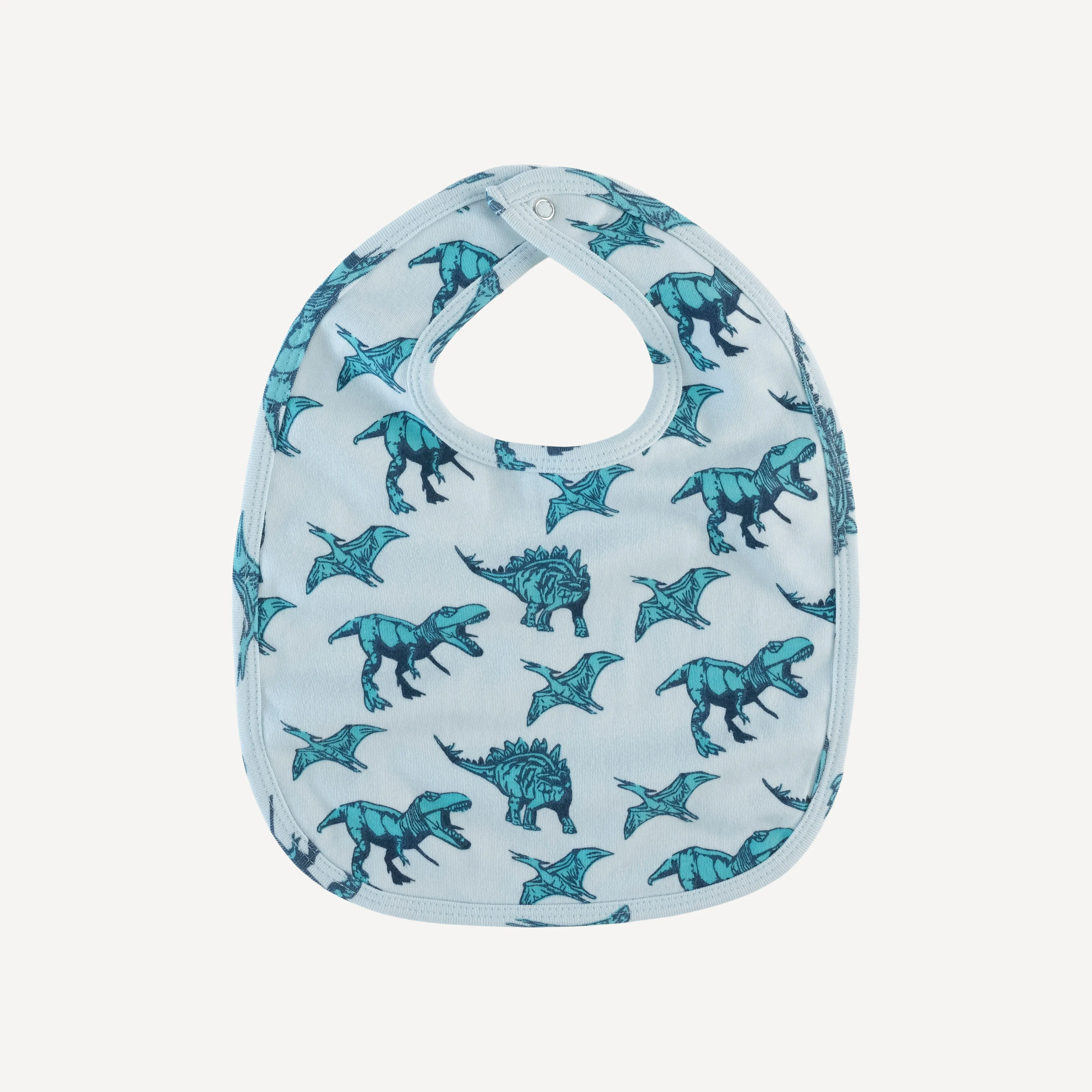 bib | aqua dinosaurs | organic cotton interlock