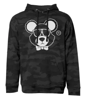 Black Camo Bear Midweight Hoodie