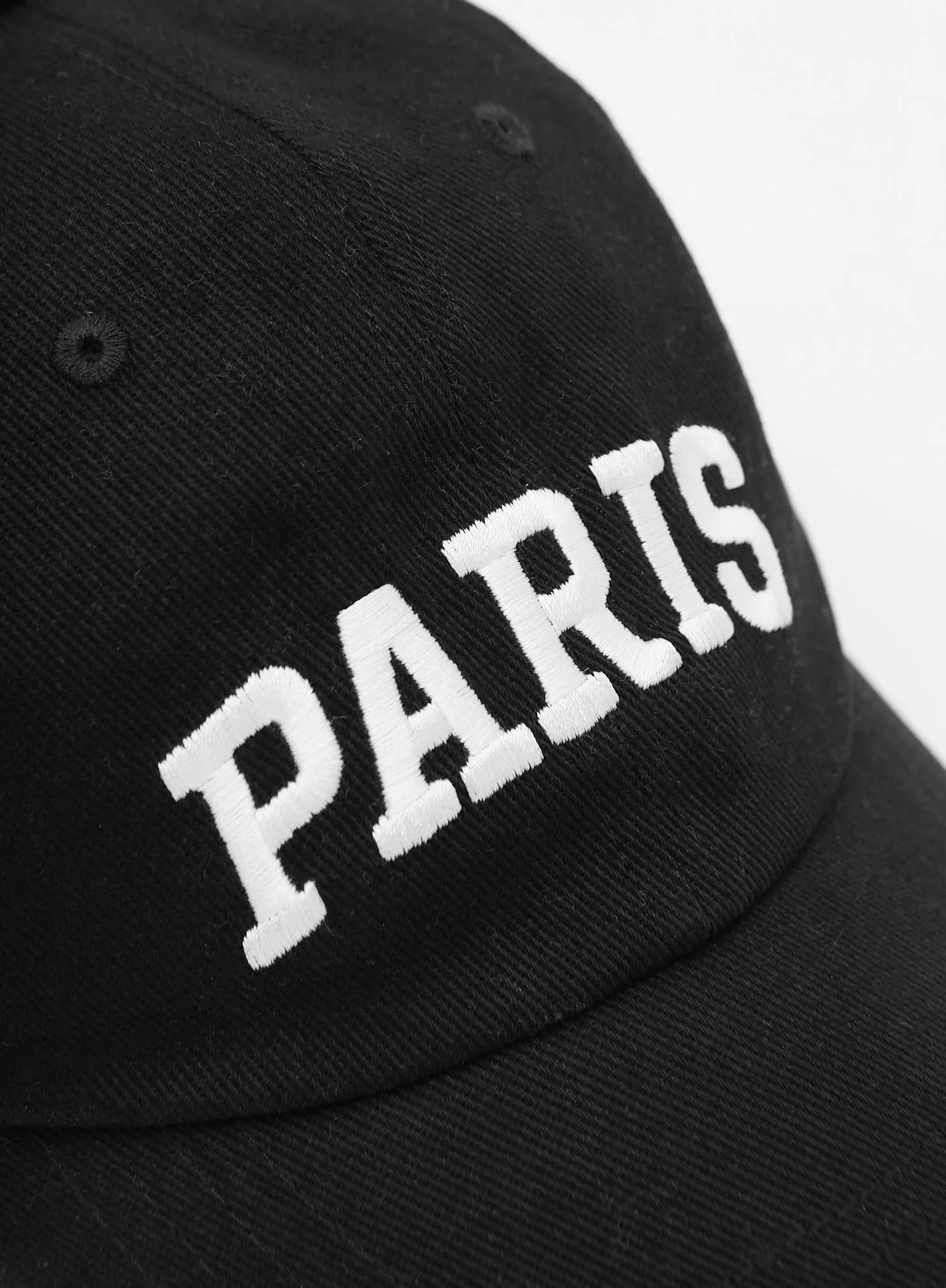 Black Paris Embroidered Cap – Astrid