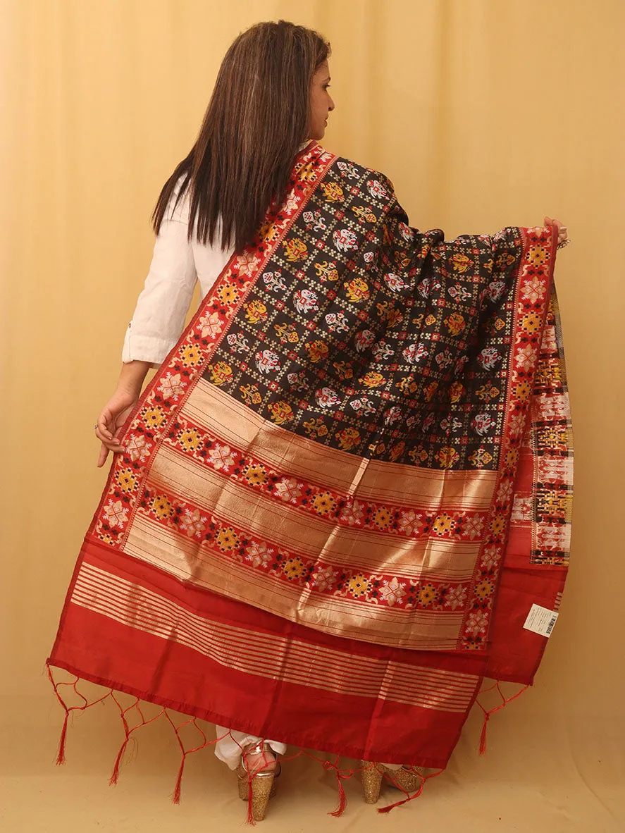 Black Patola Silk Dupatta