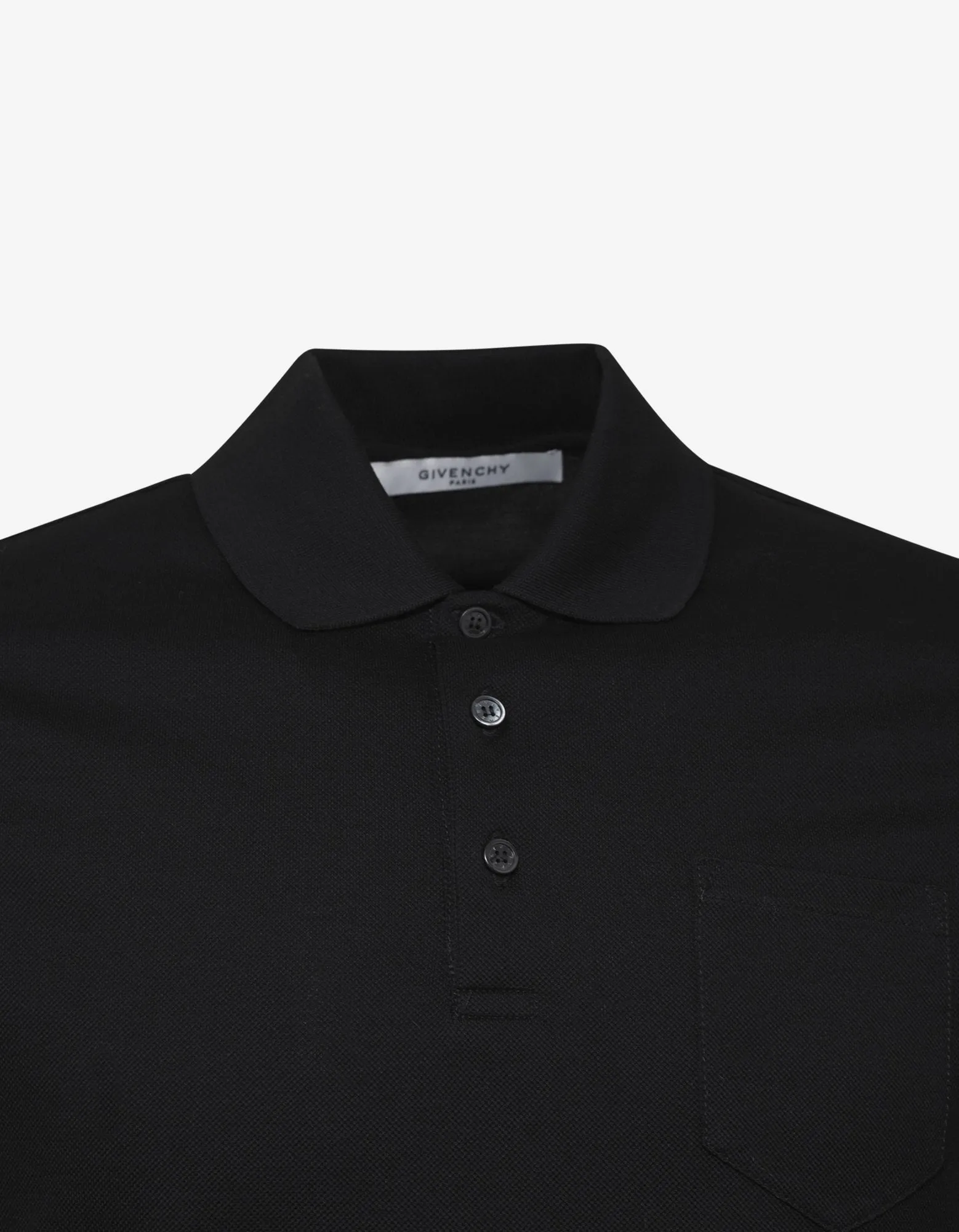 Black Slim Fit Polo T-Shirt with Bands -