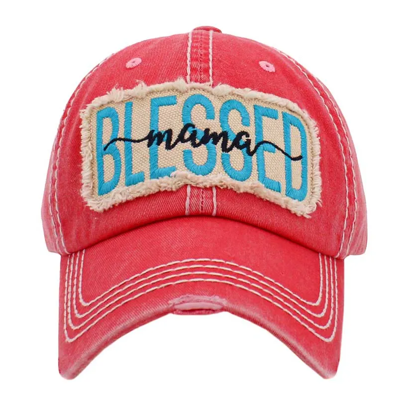 Blessed Mama Message Vintage Baseball Cap