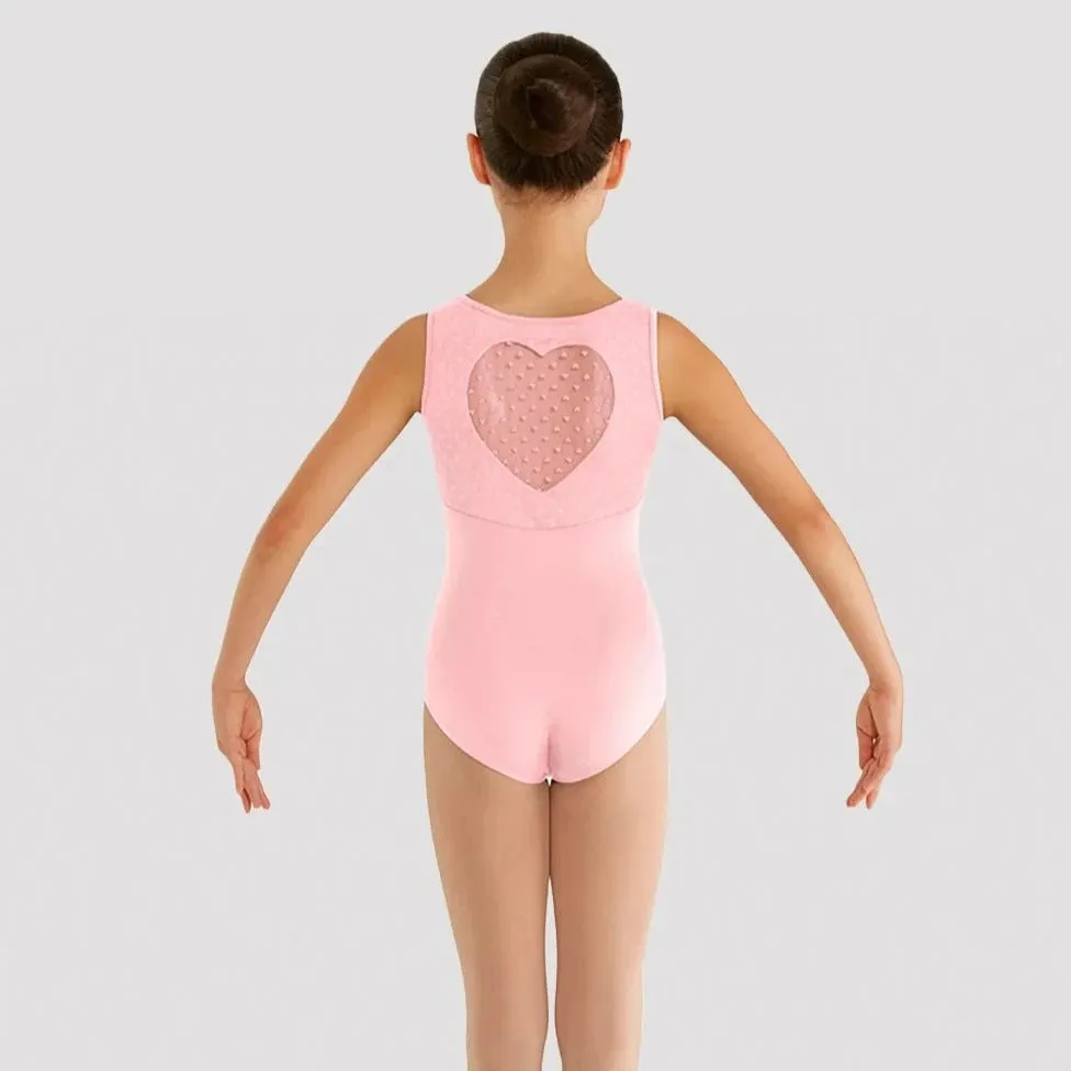 Bloch Pink Heart Mesh Tank Leotard