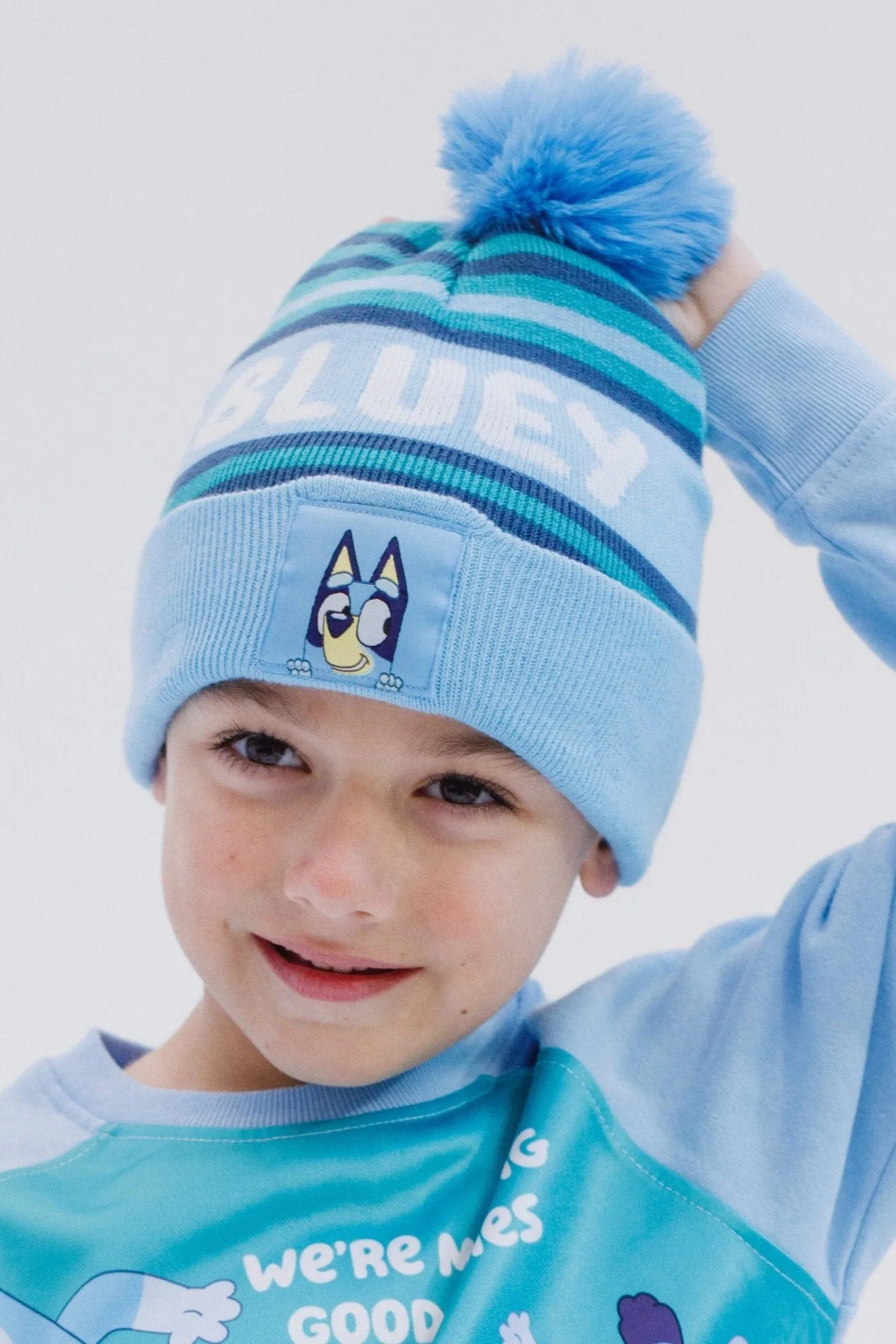 Bluey Fleece Sweatshirt and Cotton Gauze Hat