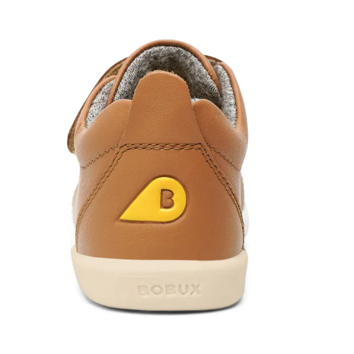 Bobux Iwalk Grass Court Caramel Leather Trainer 633755