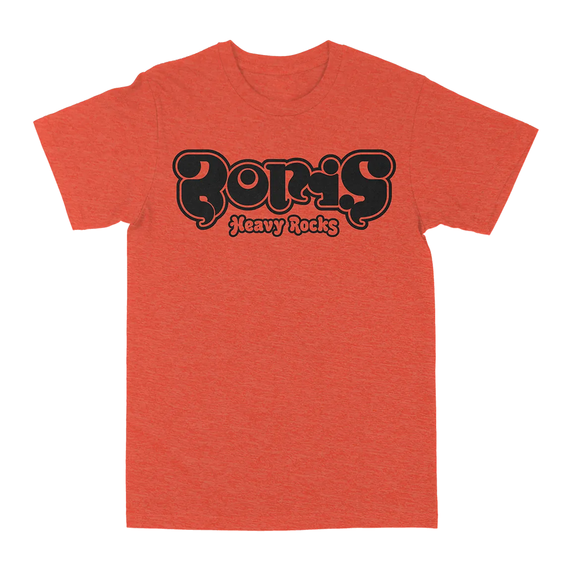 Boris "Heavy Rocks: Black Logo” Heather Orange T-Shirt