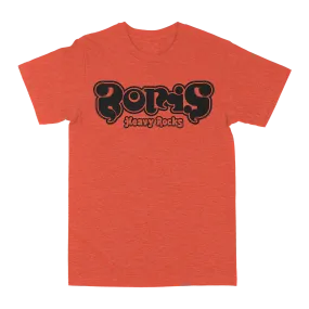 Boris "Heavy Rocks: Black Logo” Heather Orange T-Shirt