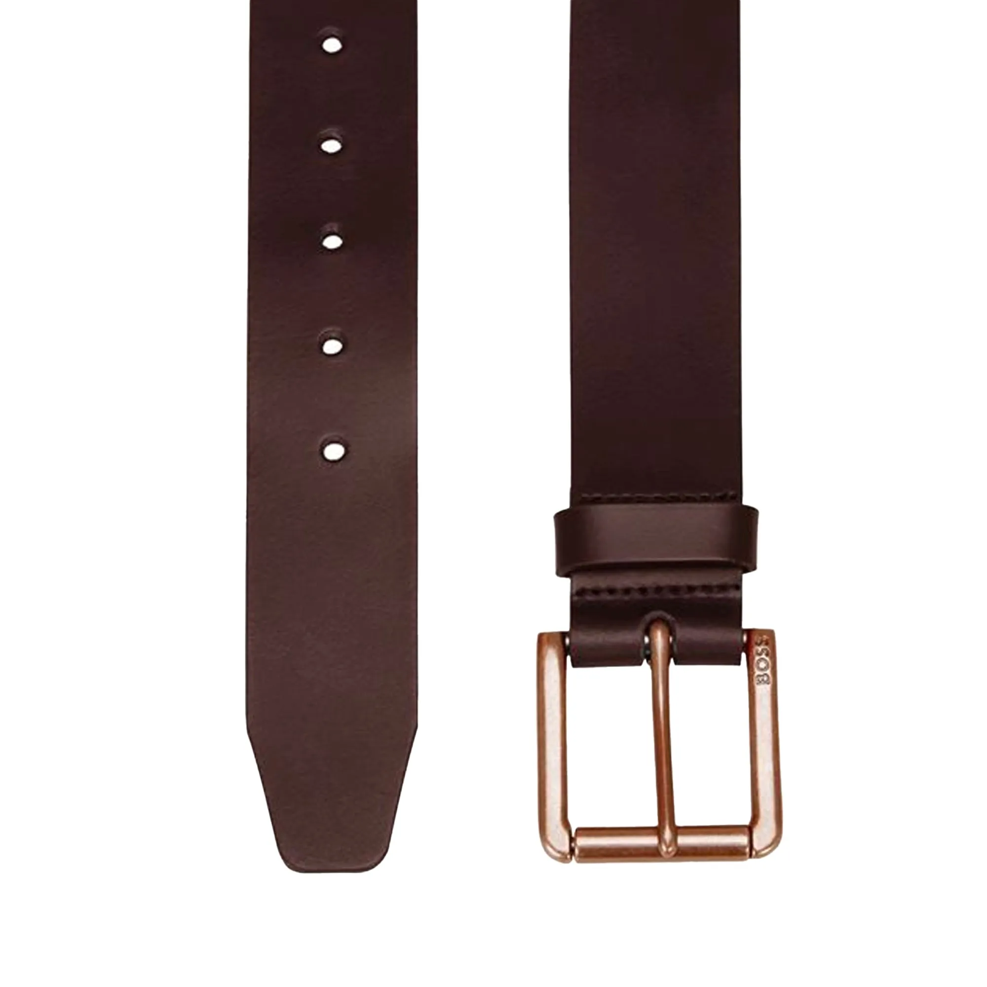 Boss Joris Large Buckle Leather Belt - Brown