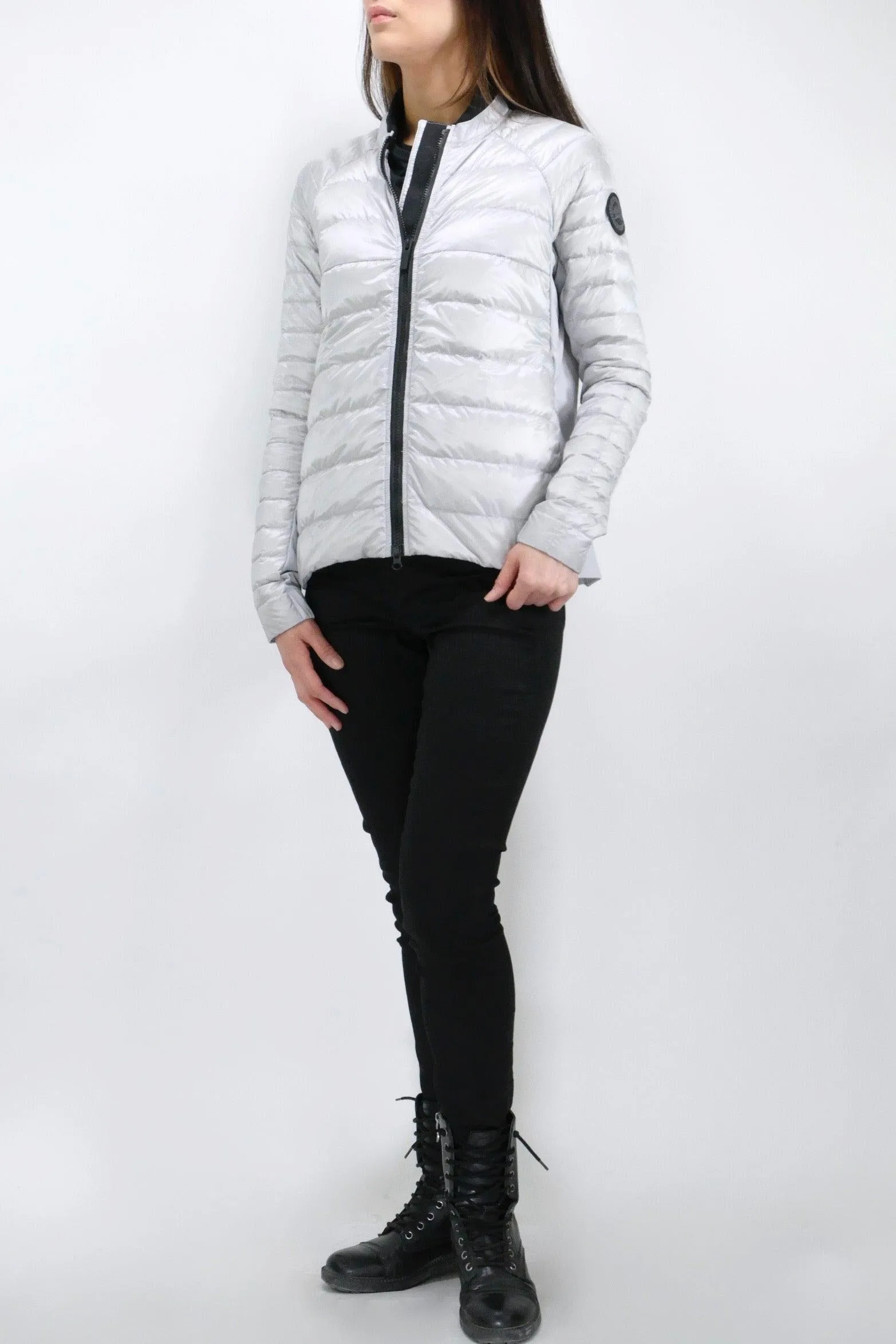 Canada Goose Womens Lite Jacket Roncy Black Label - Silverbirch