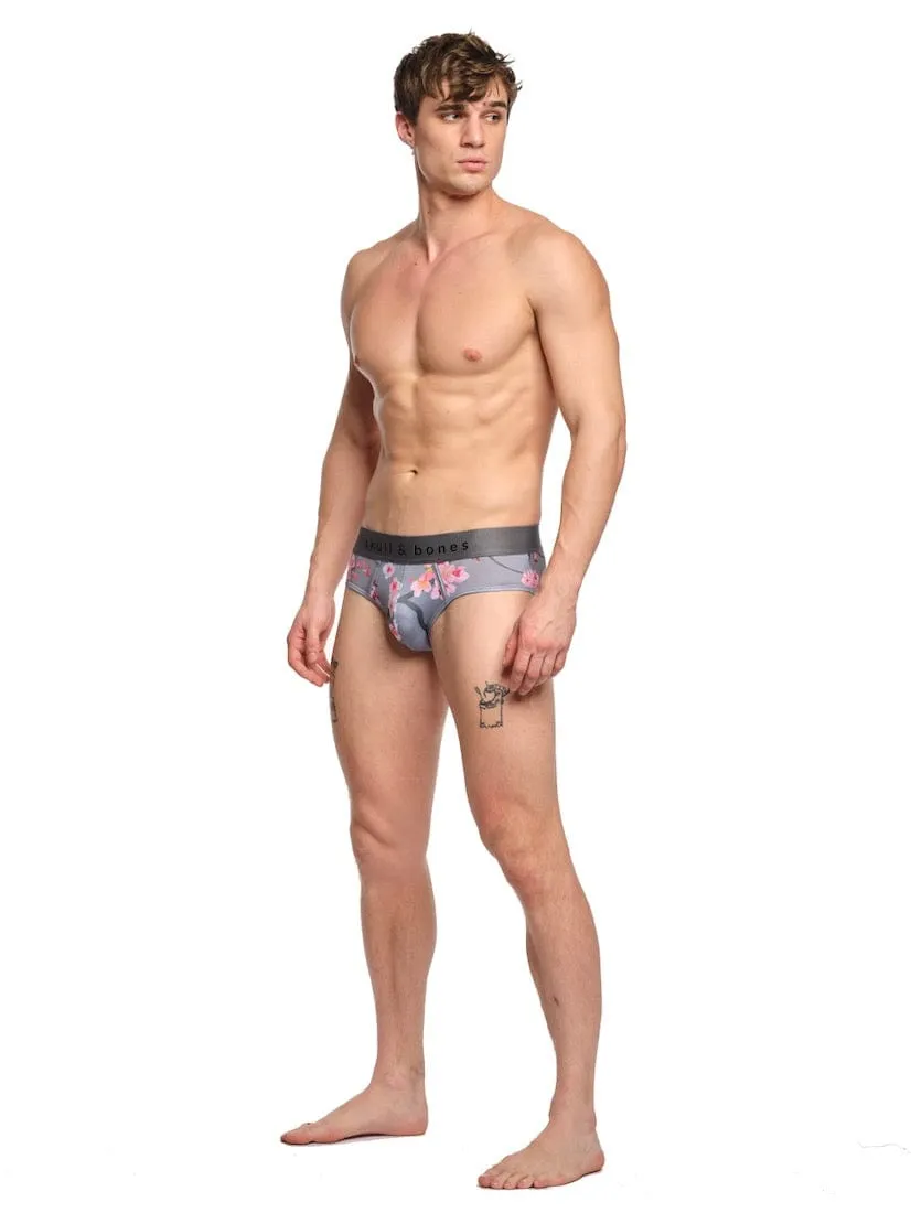 Cherry Blossom Brief Grey