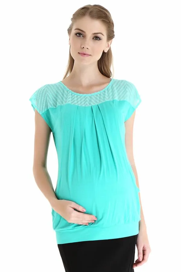 Claire Cap Sleeve Top Mint