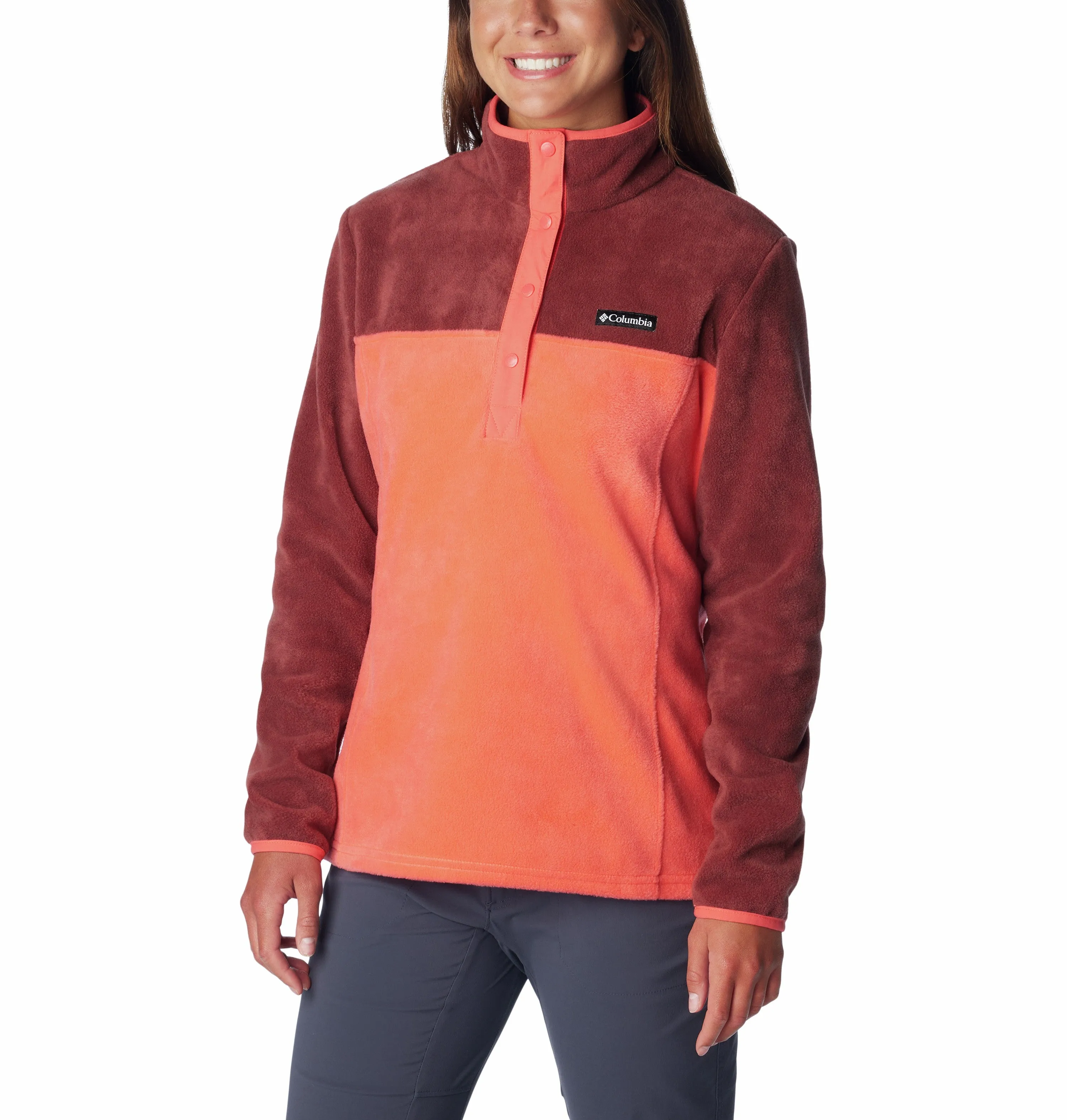 Columbia Ladies Benton Springs 1/2 Snap Pullover Fleece-SPICE