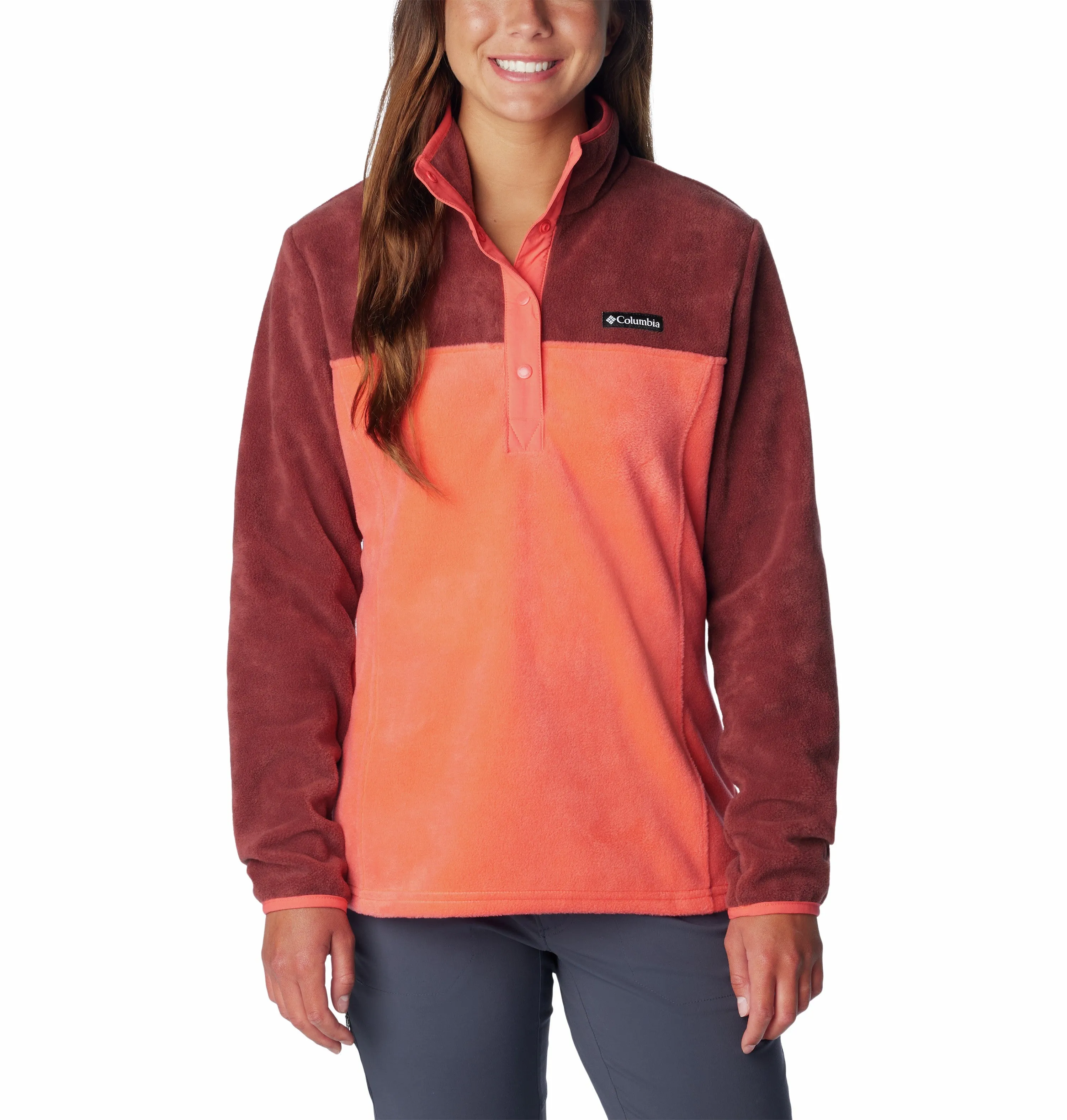 Columbia Ladies Benton Springs 1/2 Snap Pullover Fleece-SPICE