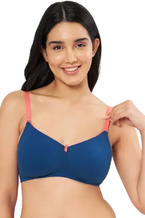 Comfort Dream Padded Non-wired T-shirt Bra - Poseidon & Sunkist Coral