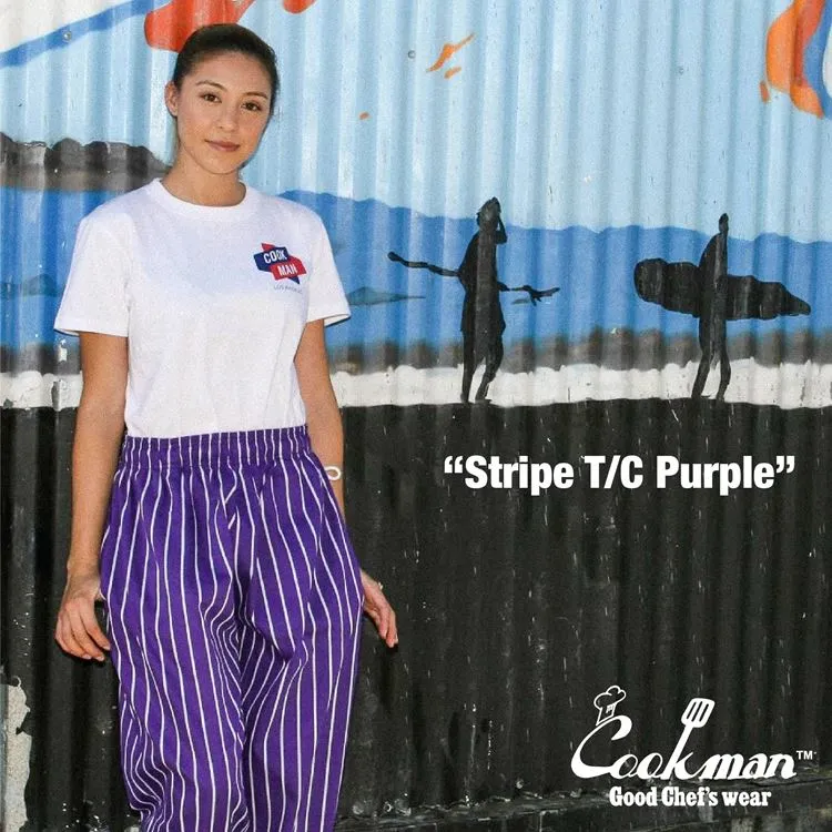 Cookman Chef Pants - Stripe : Purple