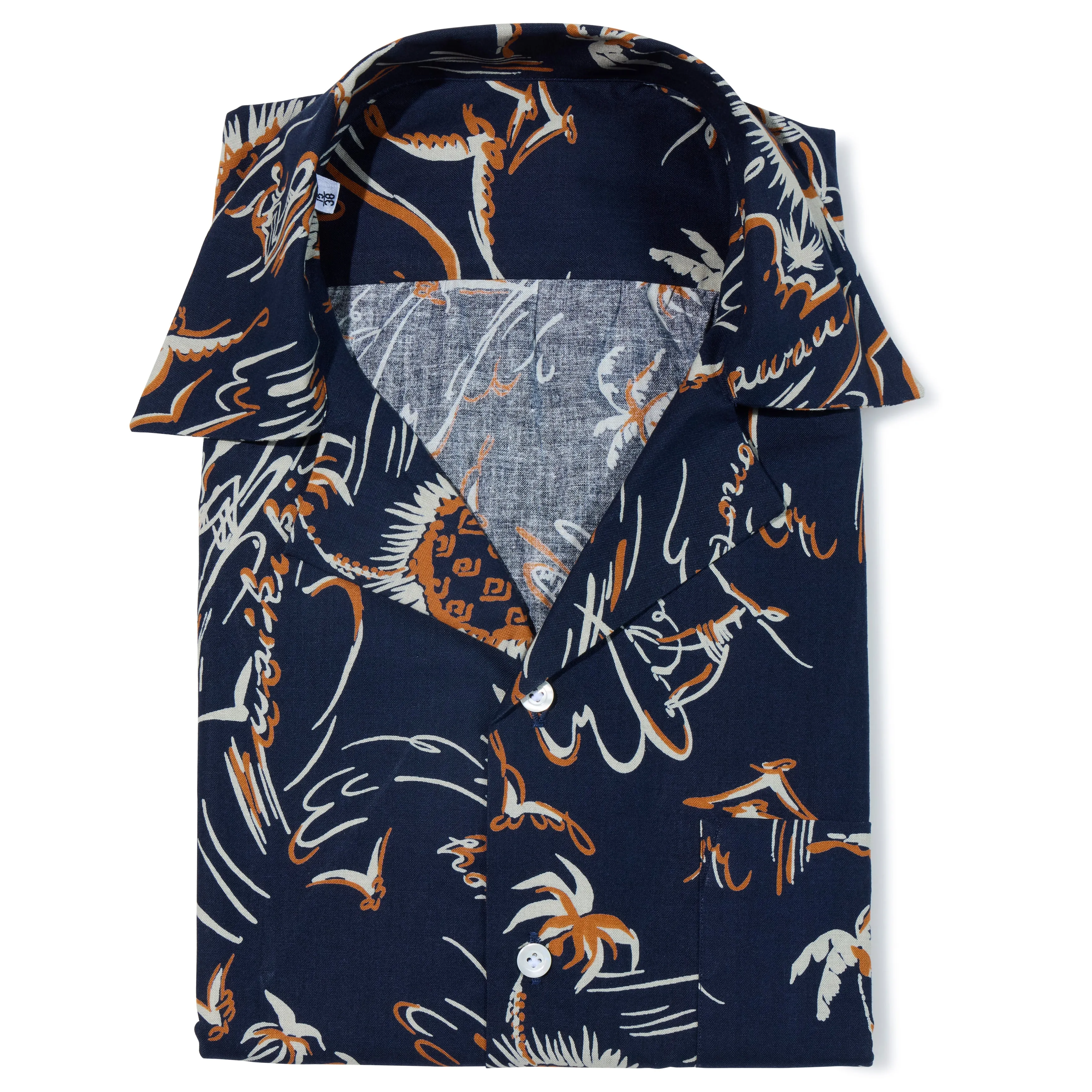 Cotton Palm Tree Print Summer Shirt