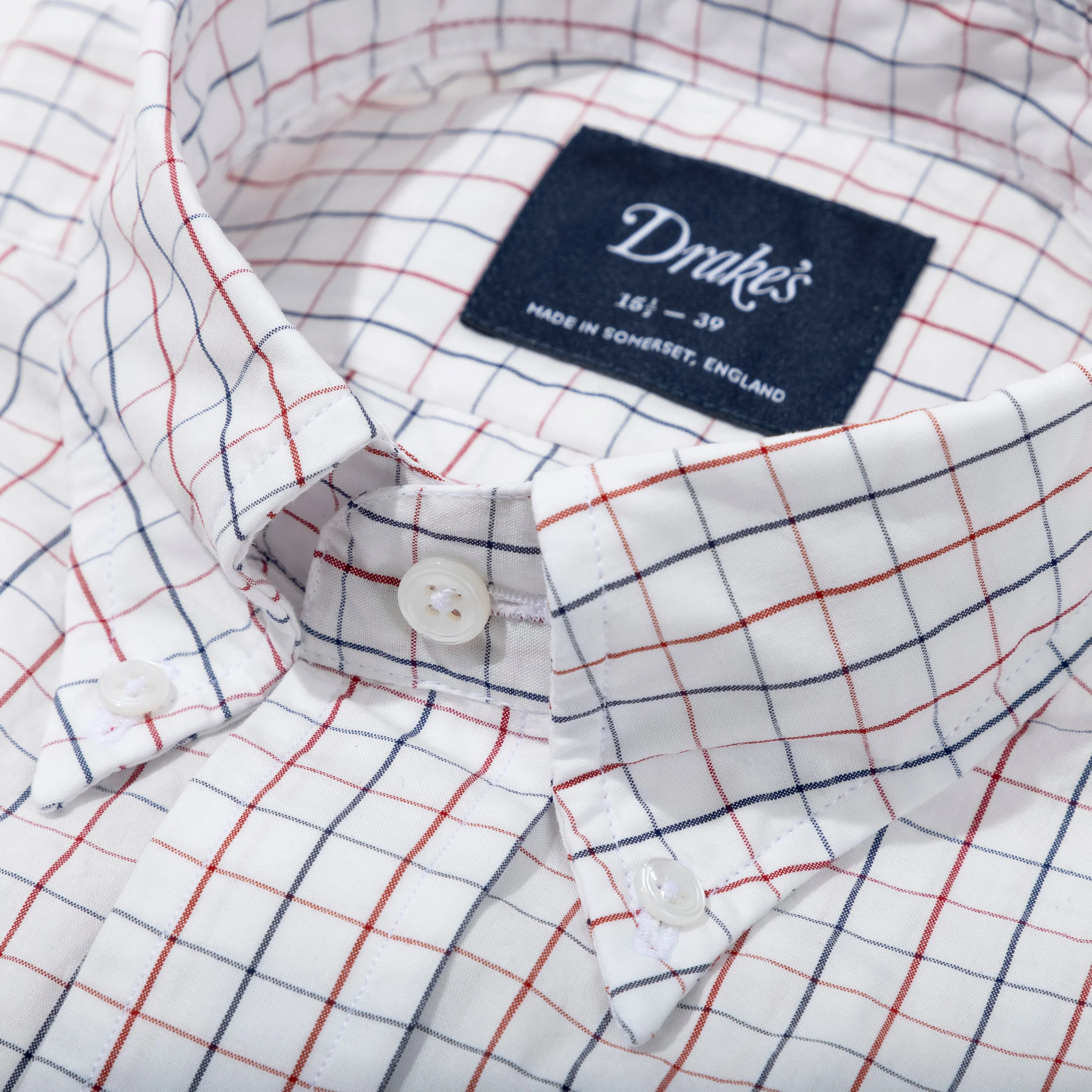 Cotton Poplin Tattersall Check Button-down Shirt