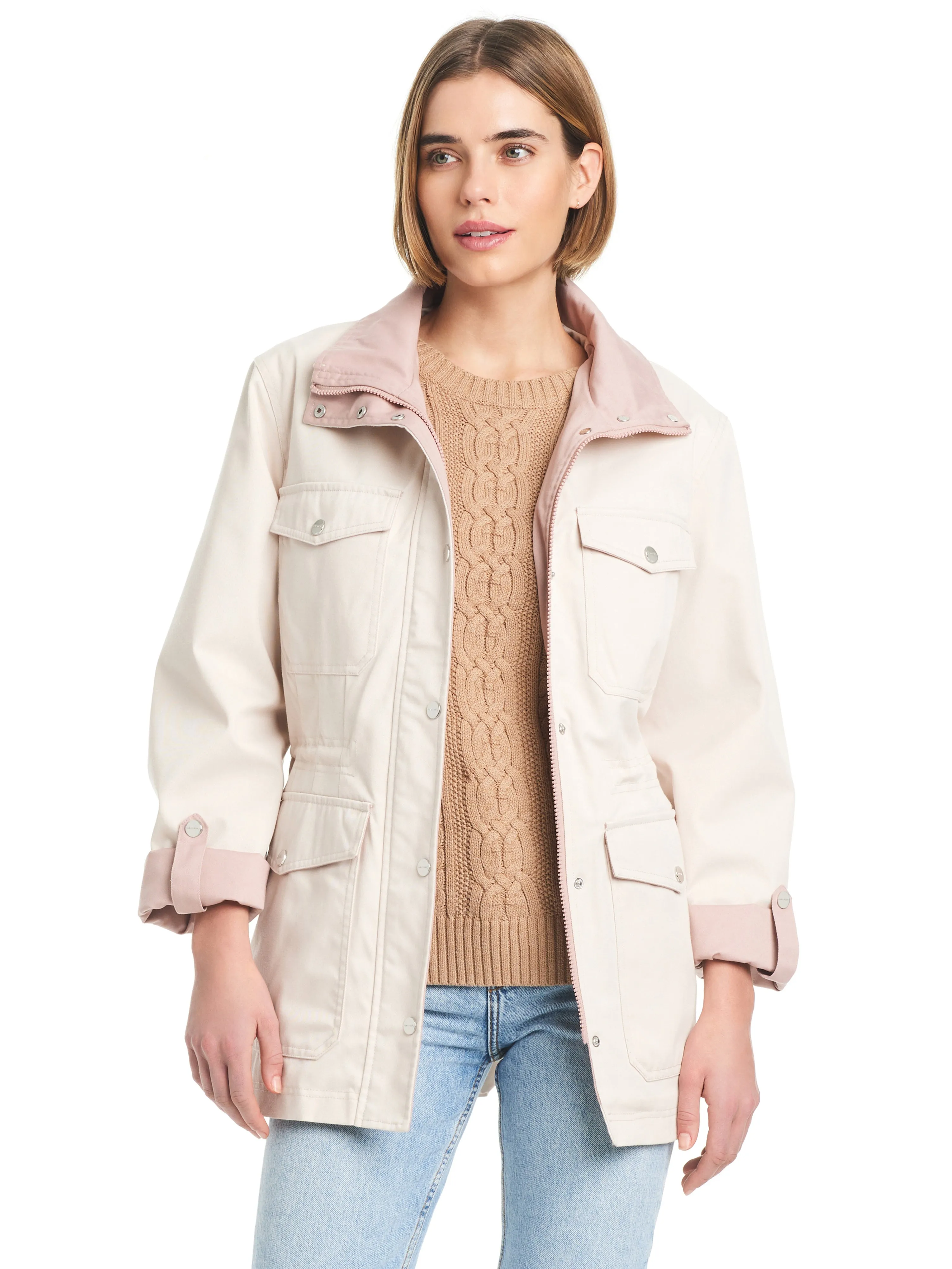 Cotton Touch Relaxed Twill Jacket Moonbeam