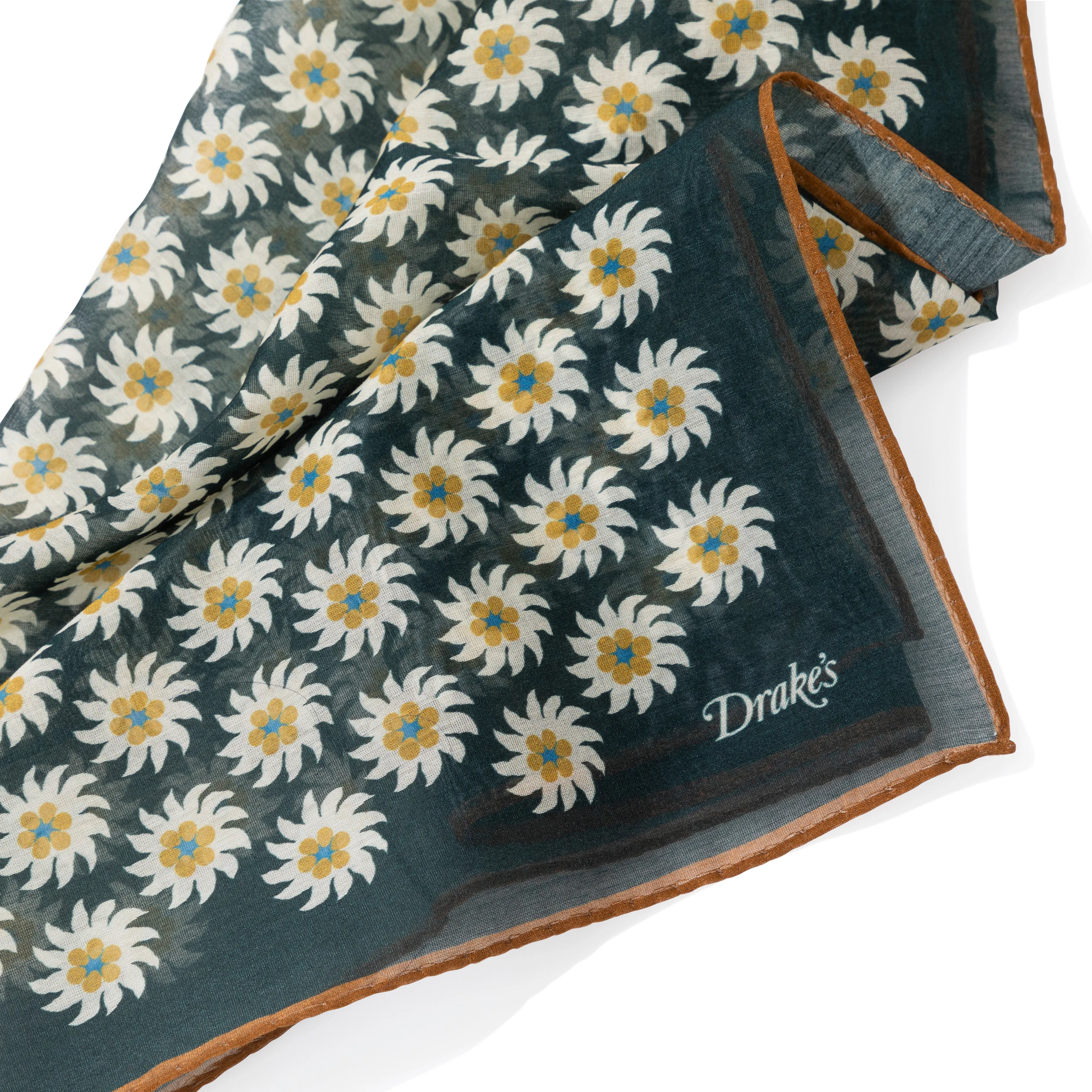 Cotton/Silk Daisy Print Scarf