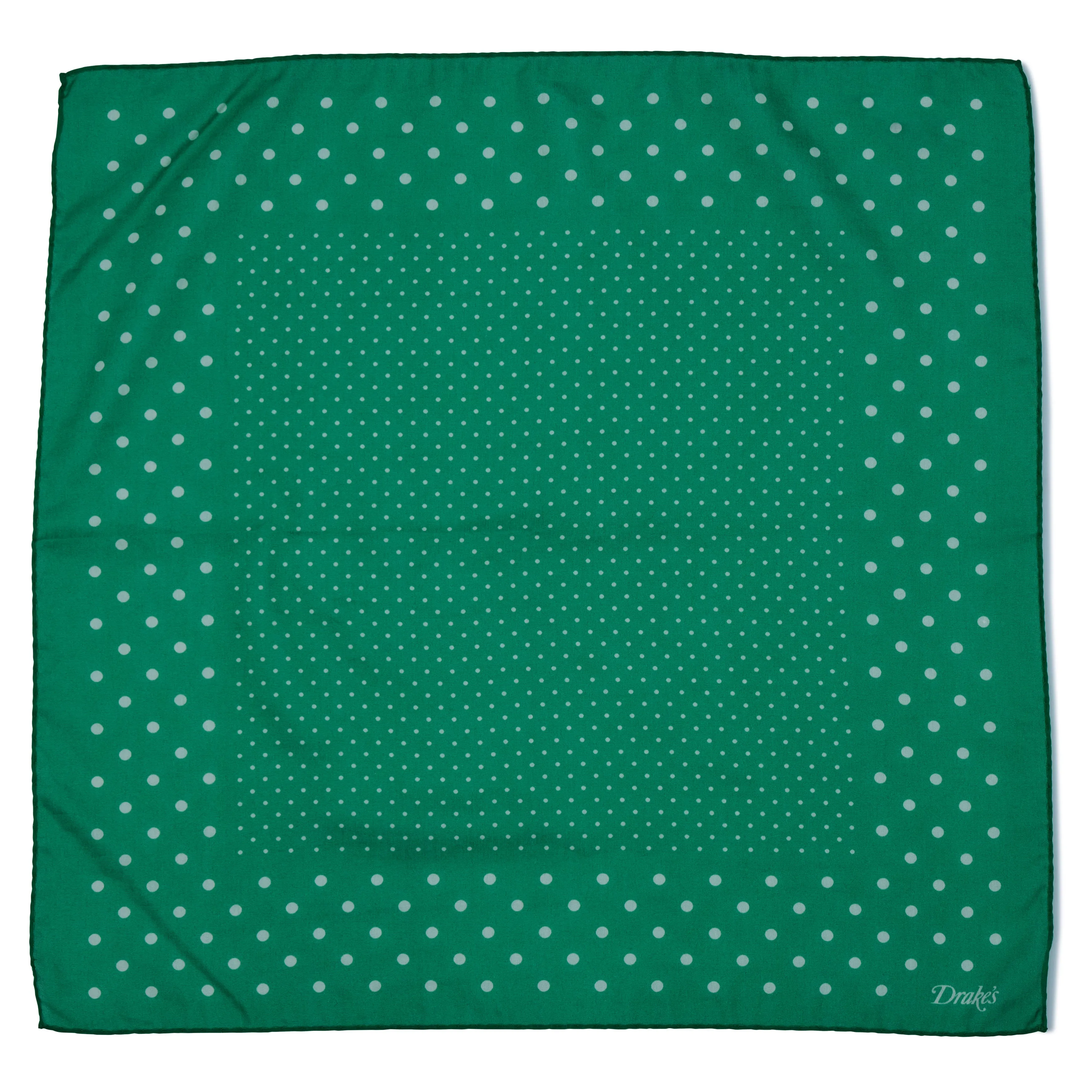 Cotton/Silk Dot Border Pocket Square